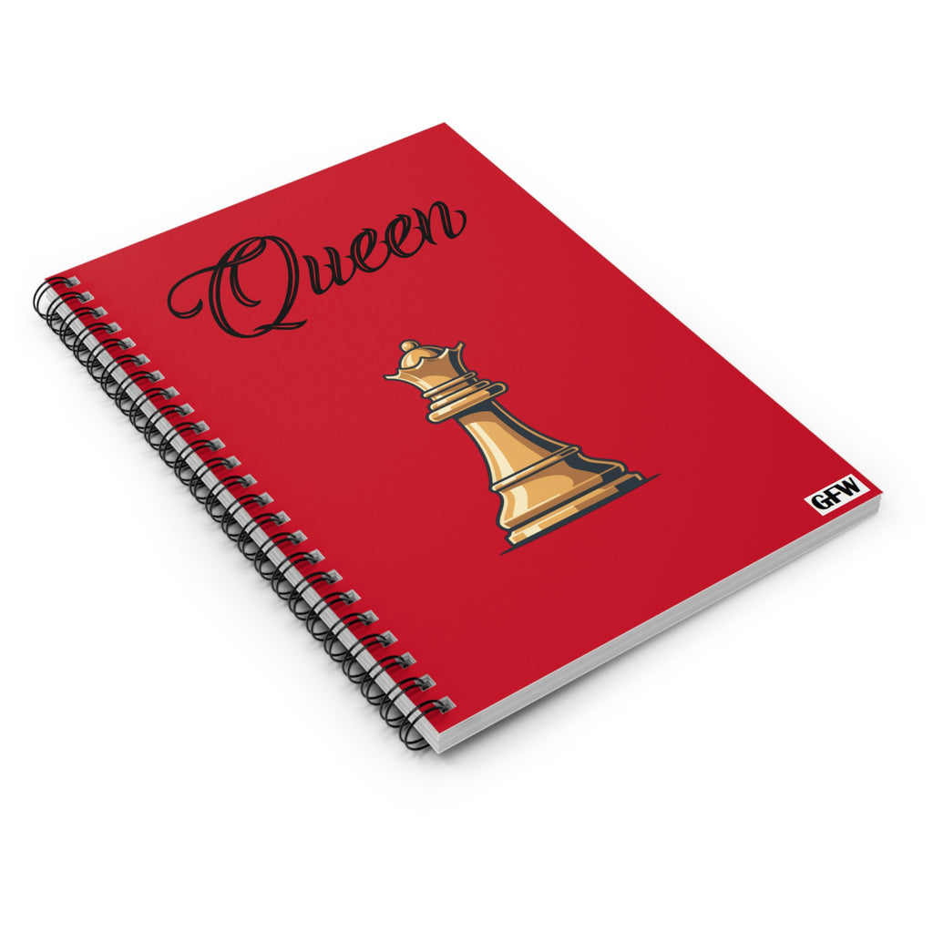 Queen  Spiral Notebook — Red Ruled Notebook for The Queens' Journaling