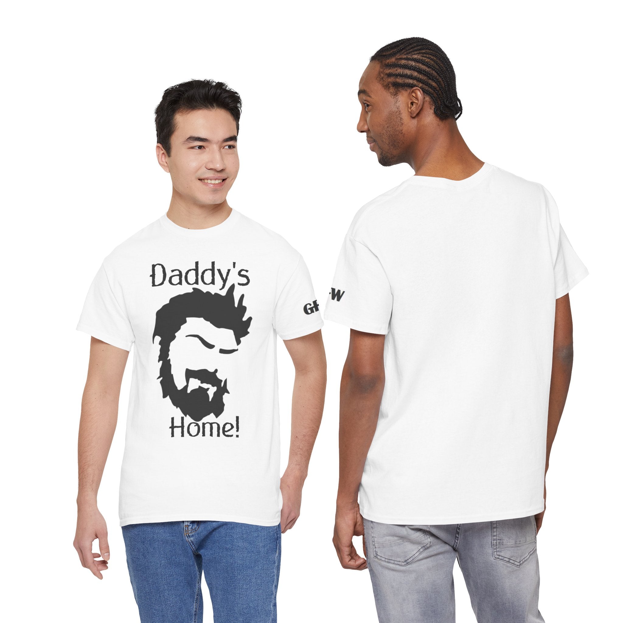 Daddy's Home T-Shirt — Men's Beard Silhouette Father's Day Tee