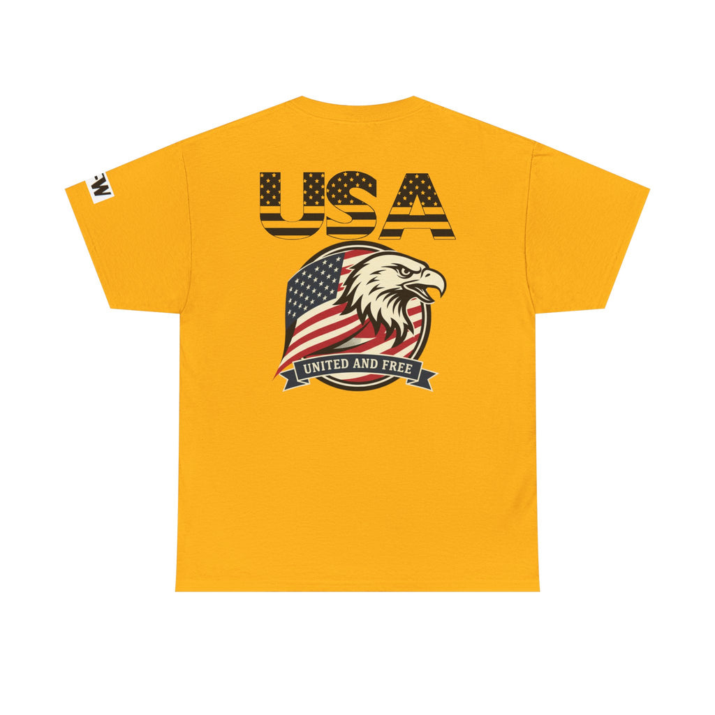 USA Bald Eagle T‑Shirt — "United and Free" Patriotic Tee