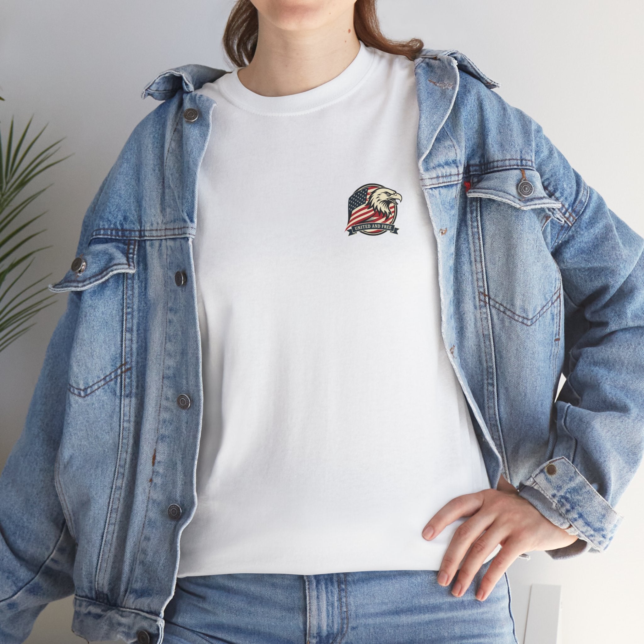 USA Bald Eagle T‑Shirt — "United and Free" Patriotic Tee