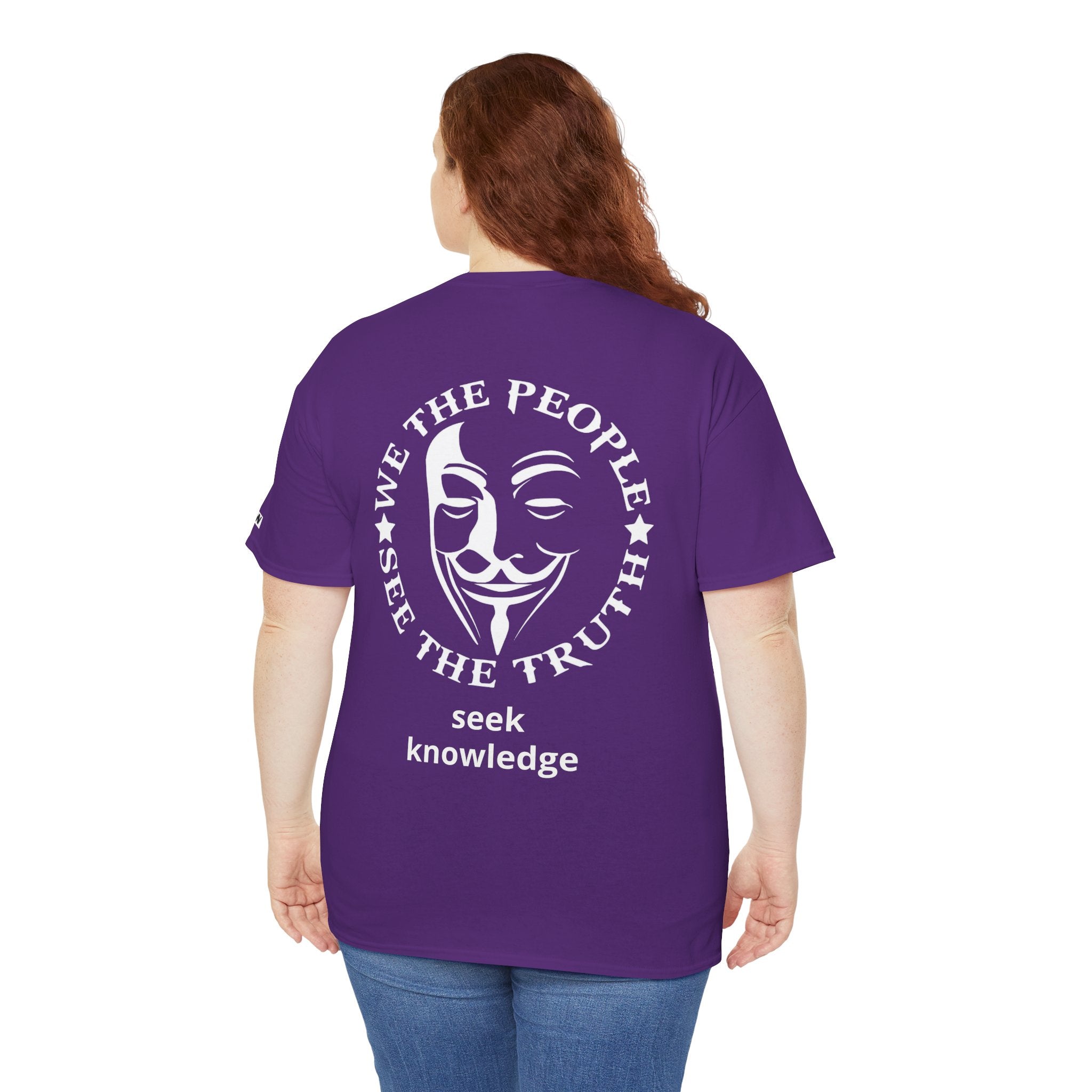 **Personalize ** Seek Knowledge Tee — “We The People See The Truth” Guy Fawkes Graphic T-Shirt