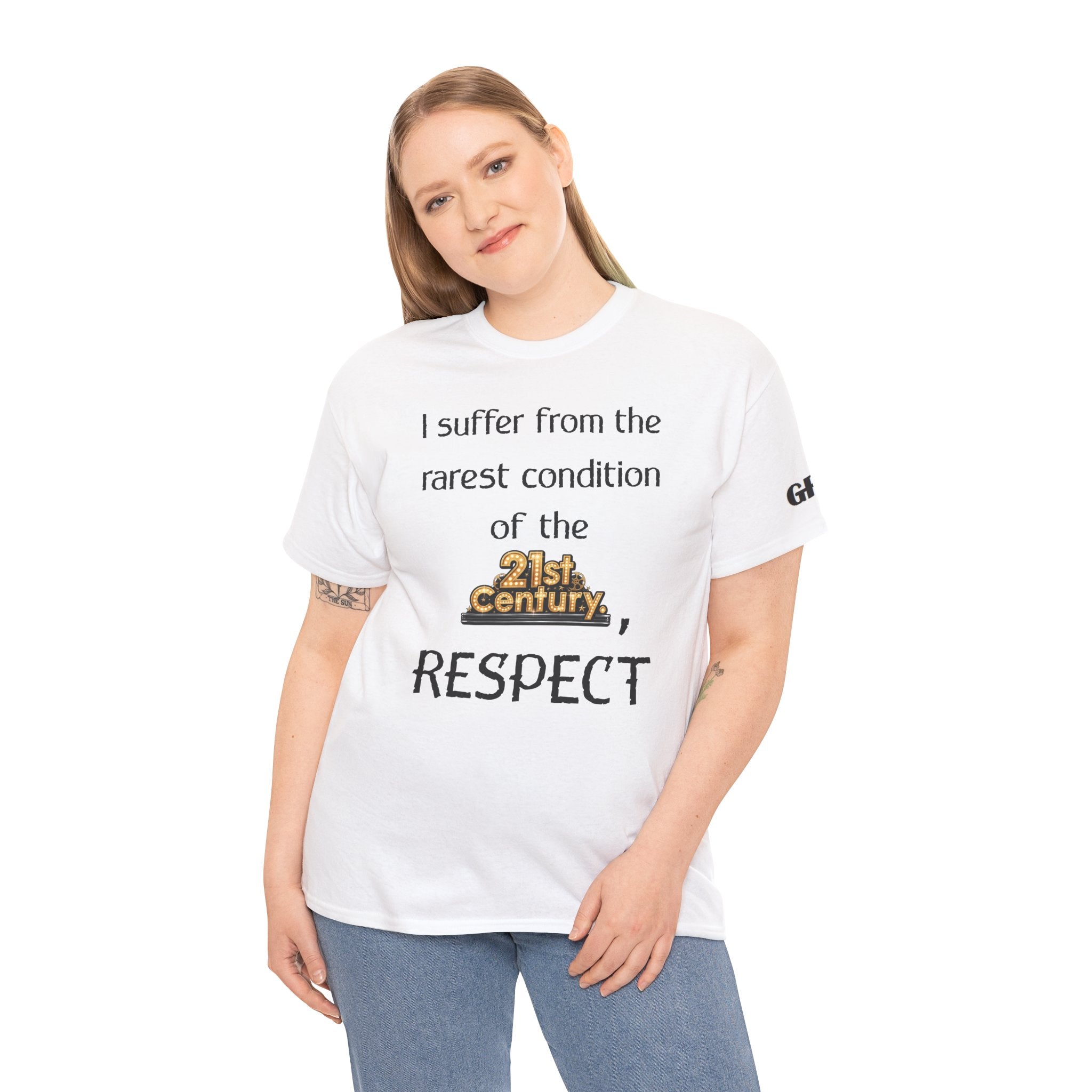 T‑Shirt — “I suffer from the rarest condition of the 21st Century, RESPECT” Vintage Text Tee