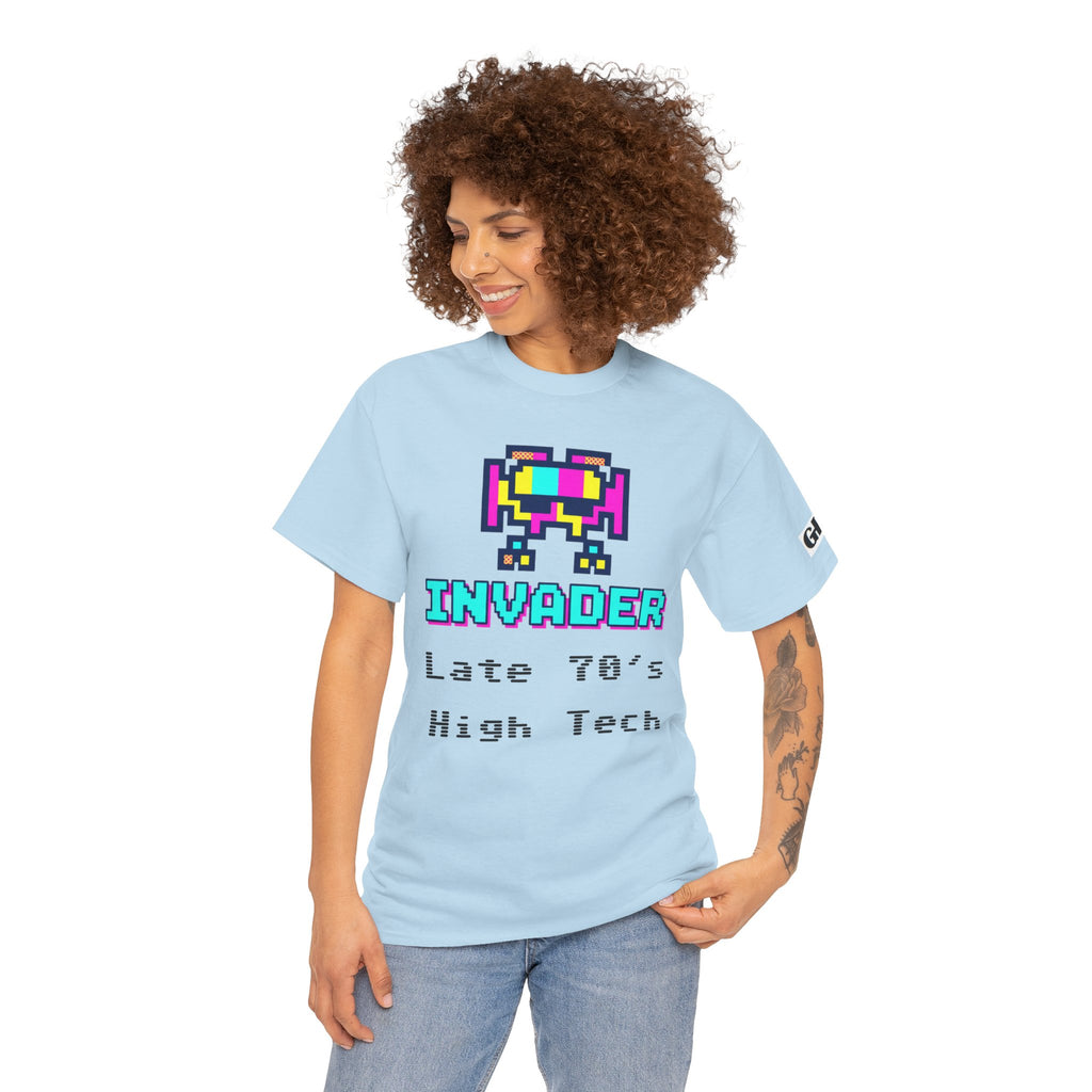 Invader Retro Pixel Tee — "Late 70's High Tech" Vintage Video Game T-Shirt