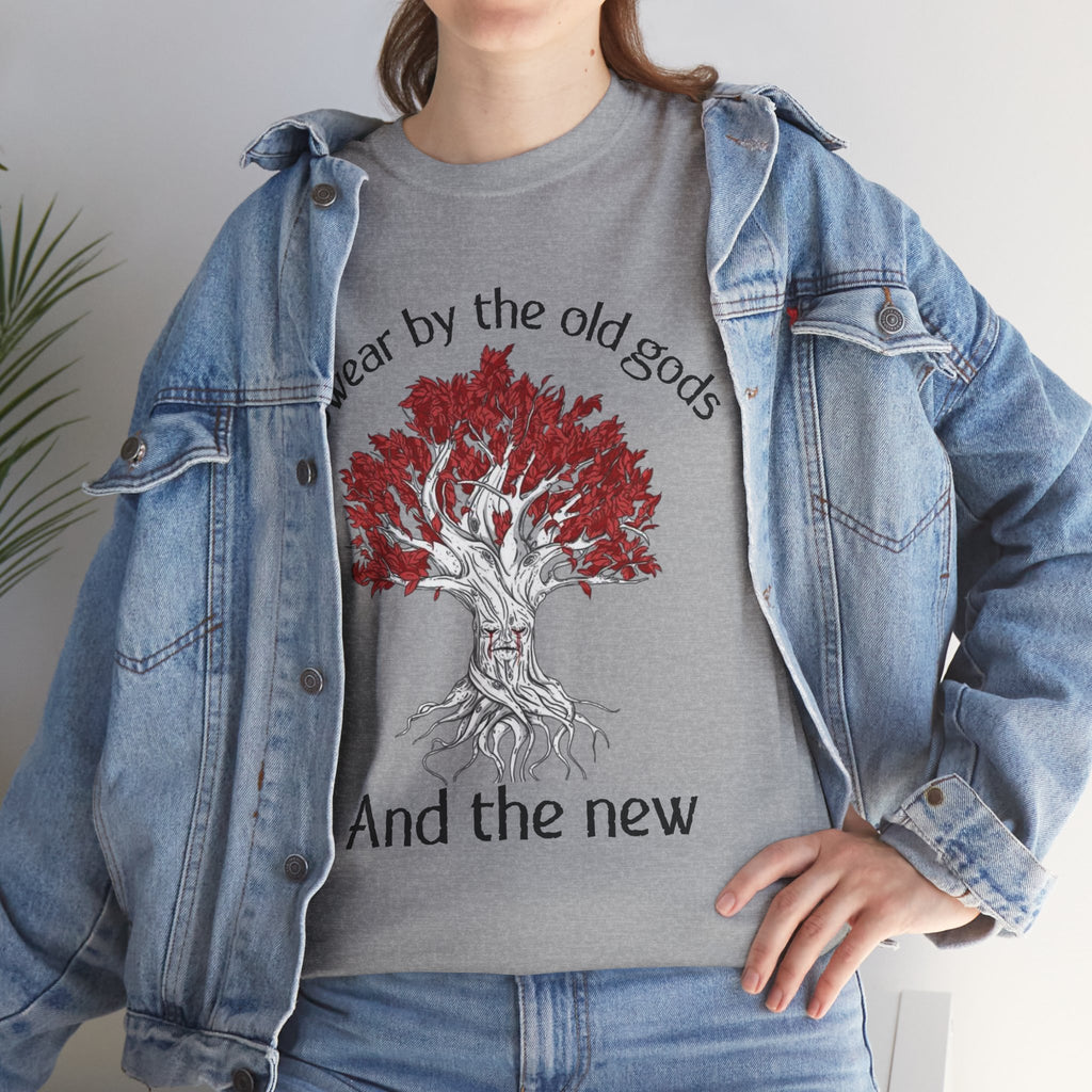 Old Gods & New Tree Tee — "Swear by the old gods and the new" Graphic Shirt