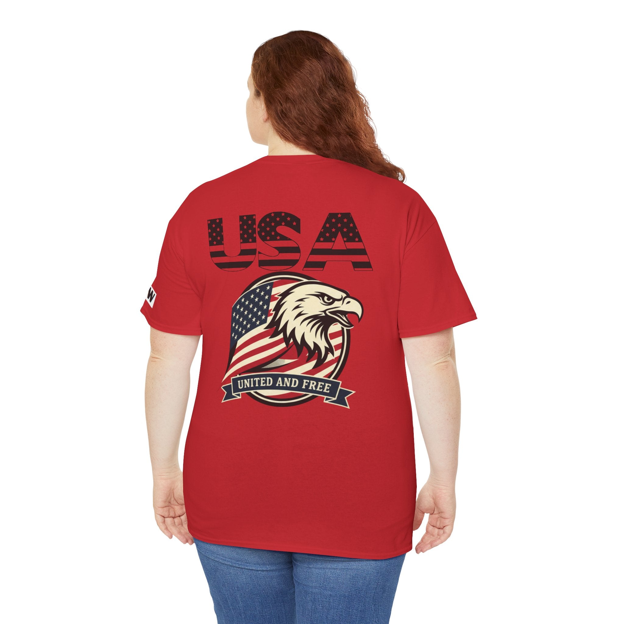 USA Bald Eagle T‑Shirt — "United and Free" Patriotic Tee