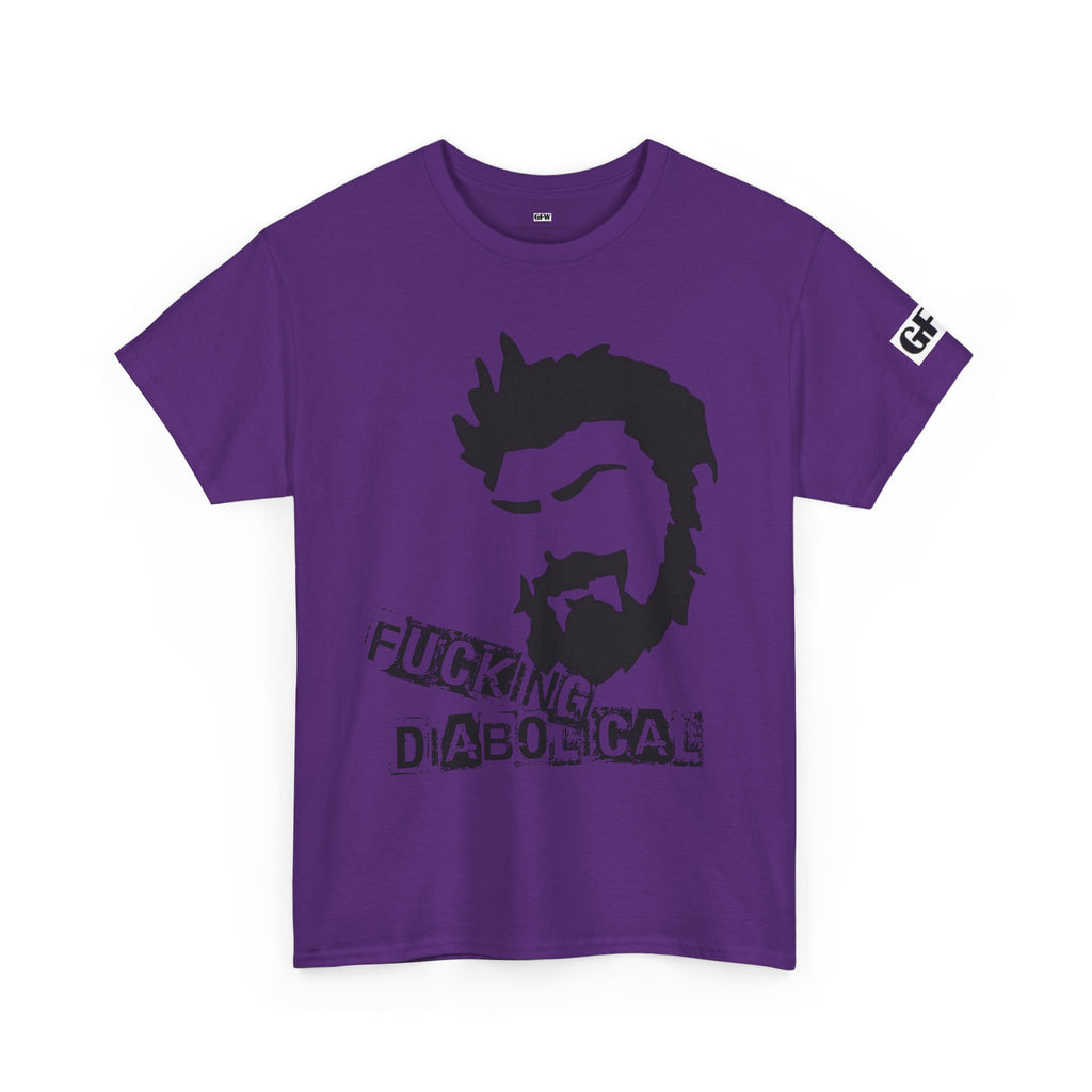 Diabolical Beard Graphic Tee – "Fucking Diabolical" White Cotton Shirt