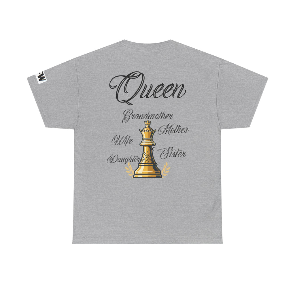 Queen Chess Piece T-Shirt — "Queen" Family Roles Tee (Grandmother, Wife, Mother, Daughter, Sister)