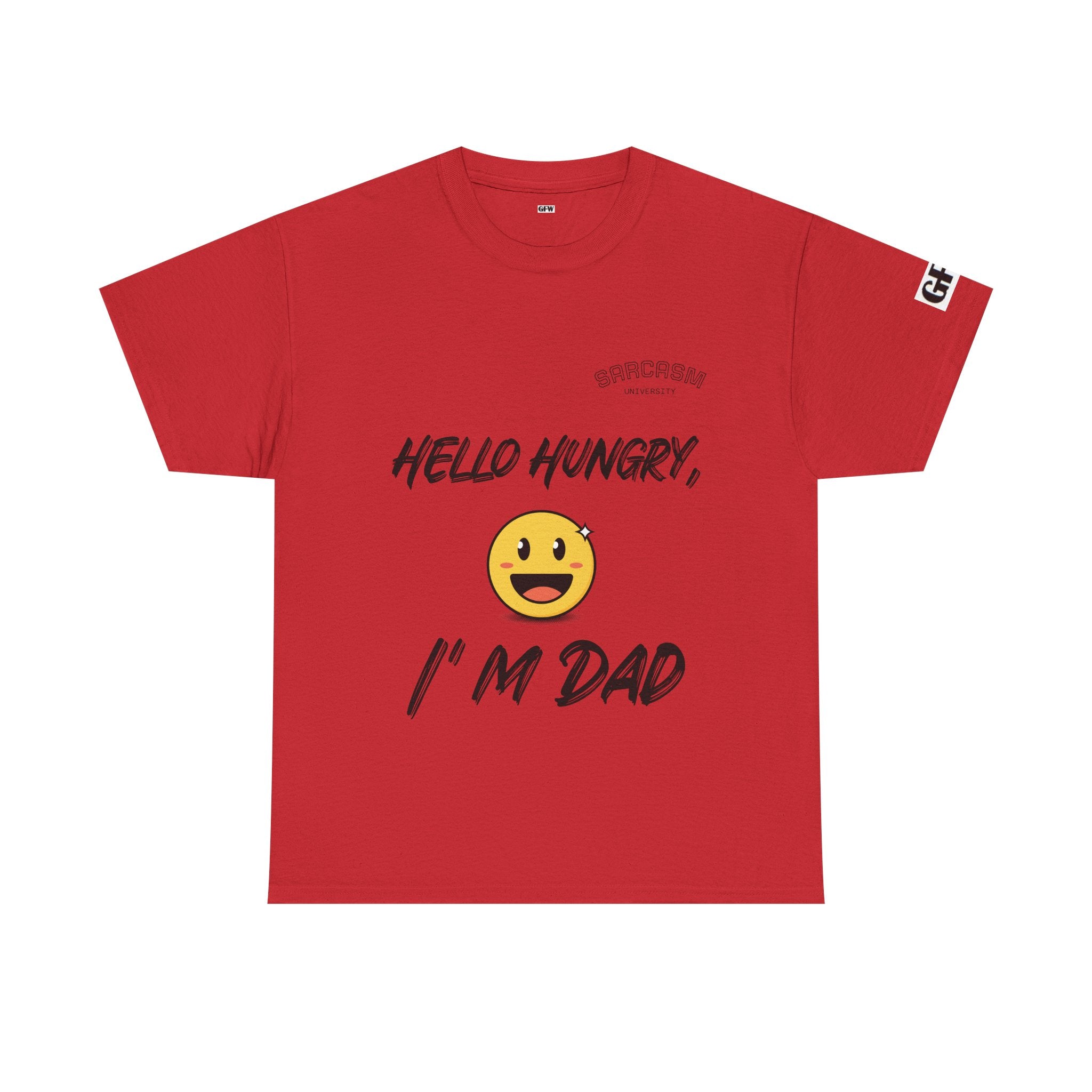 Dad T-Shirt — “Hello Hungry, I’m Dad” Funny Emoji Father’s Day Tee