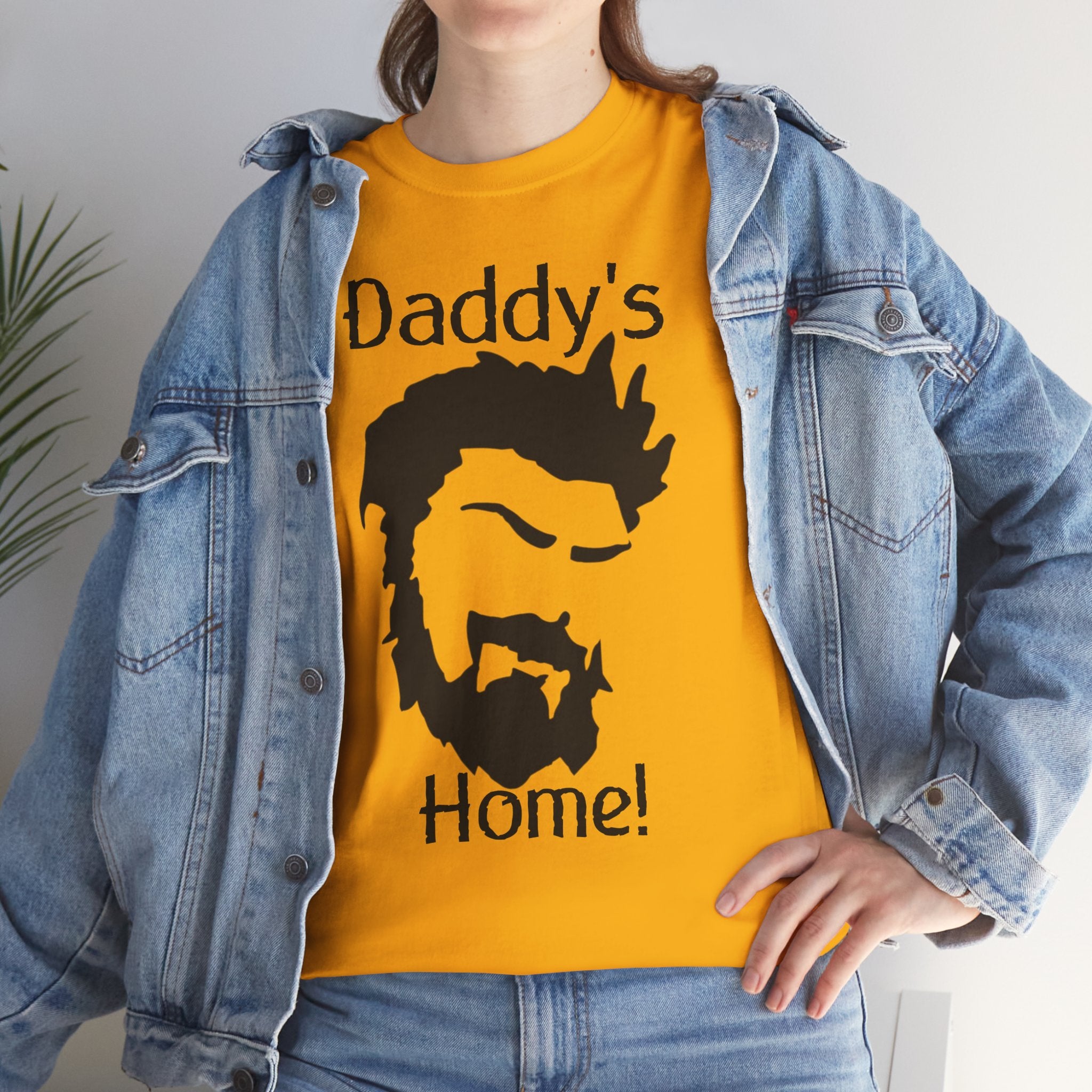 Daddy's Home T-Shirt — Men's Beard Silhouette Father's Day Tee