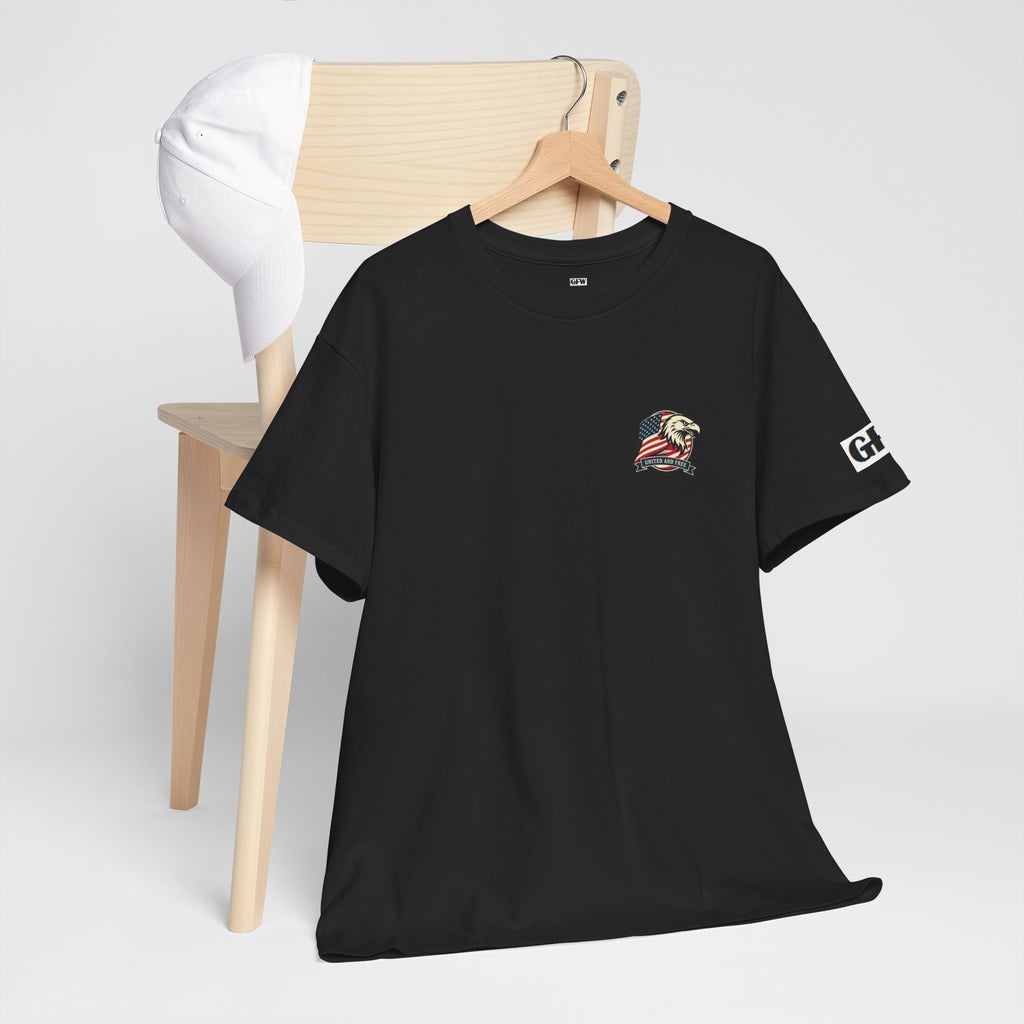 USA Bald Eagle T‑Shirt — "United and Free" Patriotic Tee