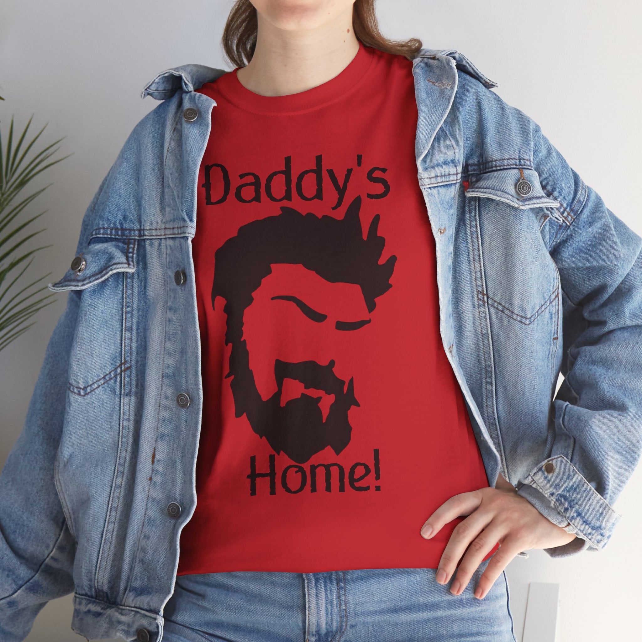 Daddy's Home T-Shirt — Men's Beard Silhouette Father's Day Tee