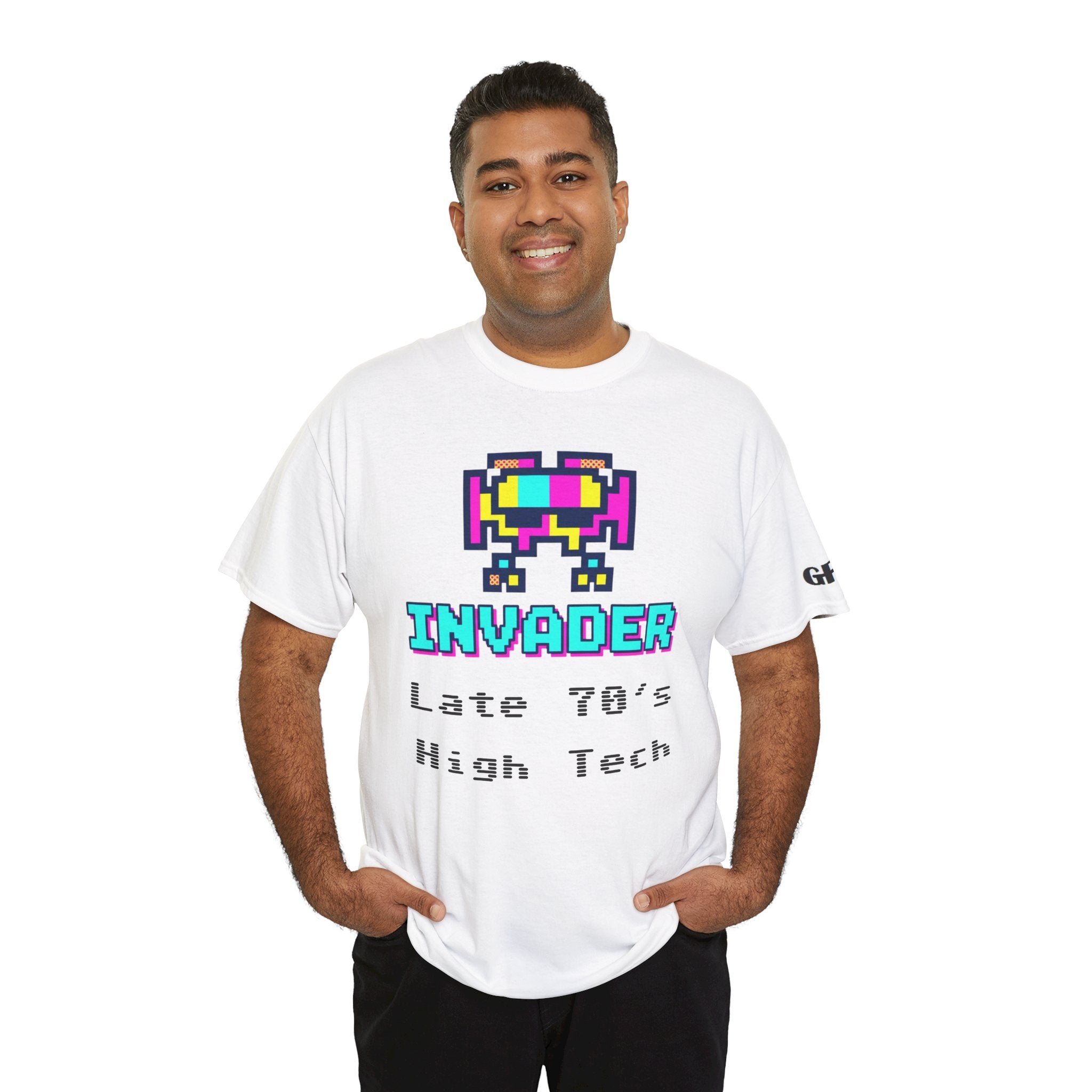 Invader Retro Pixel Tee — "Late 70's High Tech" Vintage Video Game T-Shirt