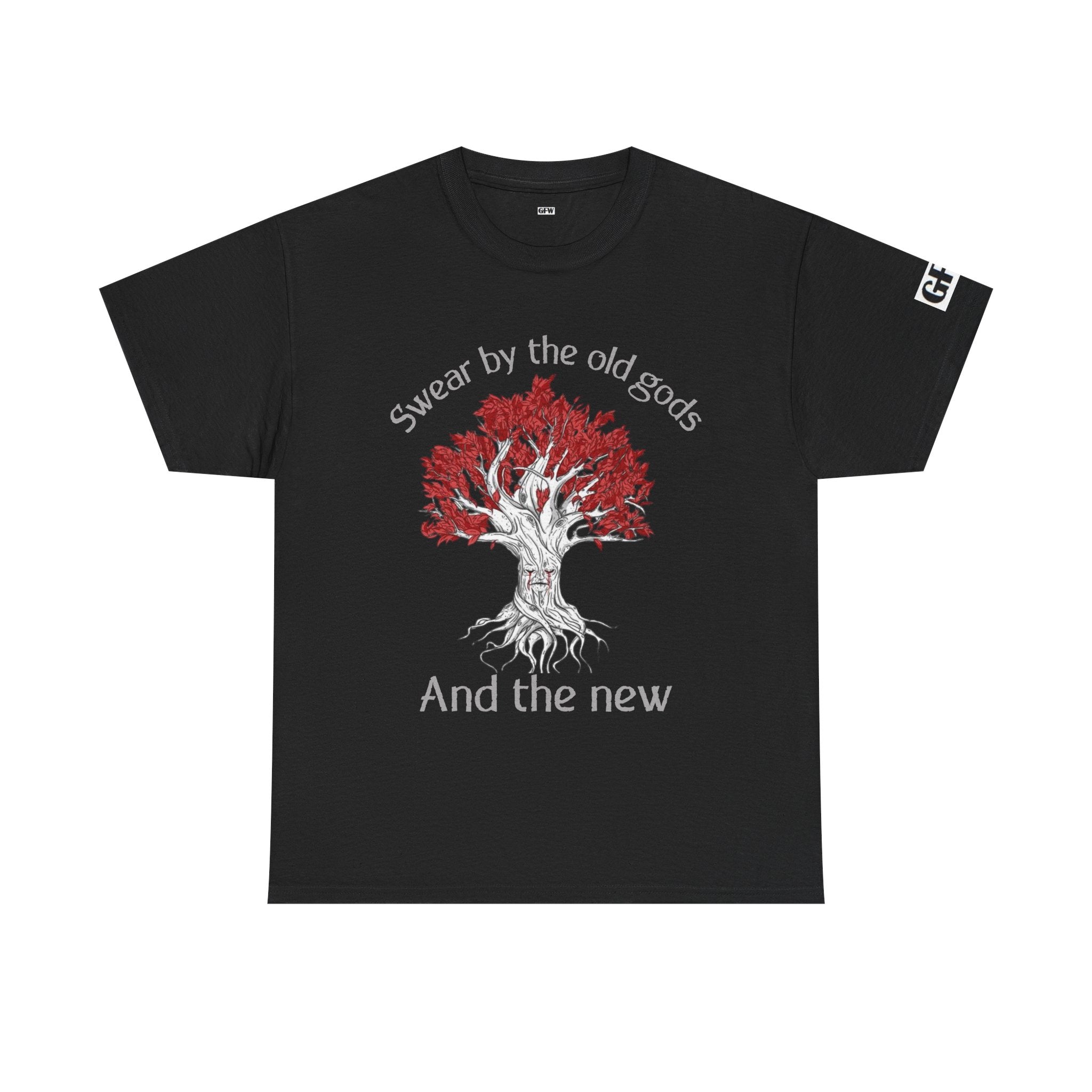 Old Gods & New Tree Tee — "Swear by the old gods and the new" Graphic Shirt