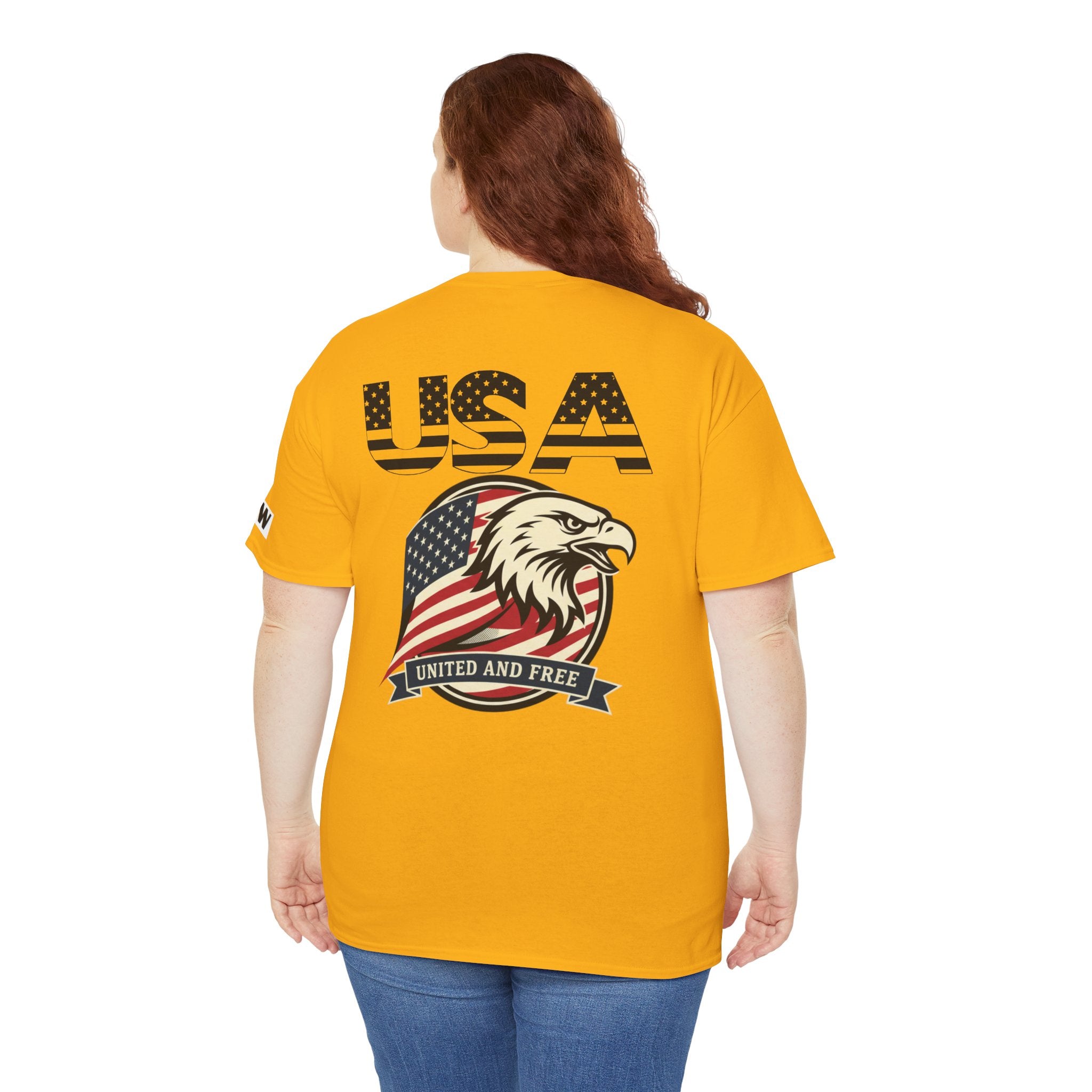 USA Bald Eagle T‑Shirt — "United and Free" Patriotic Tee