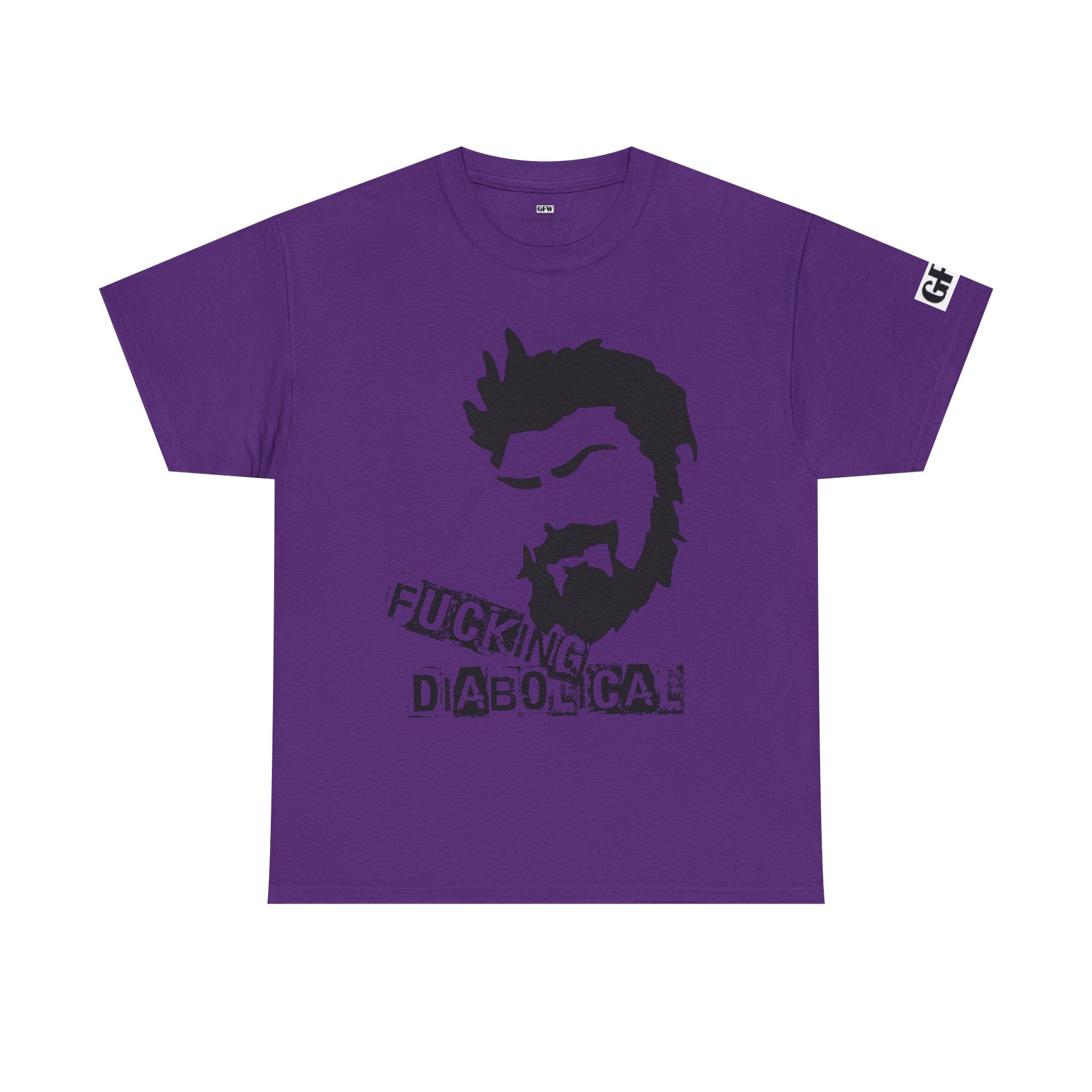 Diabolical Beard Graphic Tee – "Fucking Diabolical" White Cotton Shirt