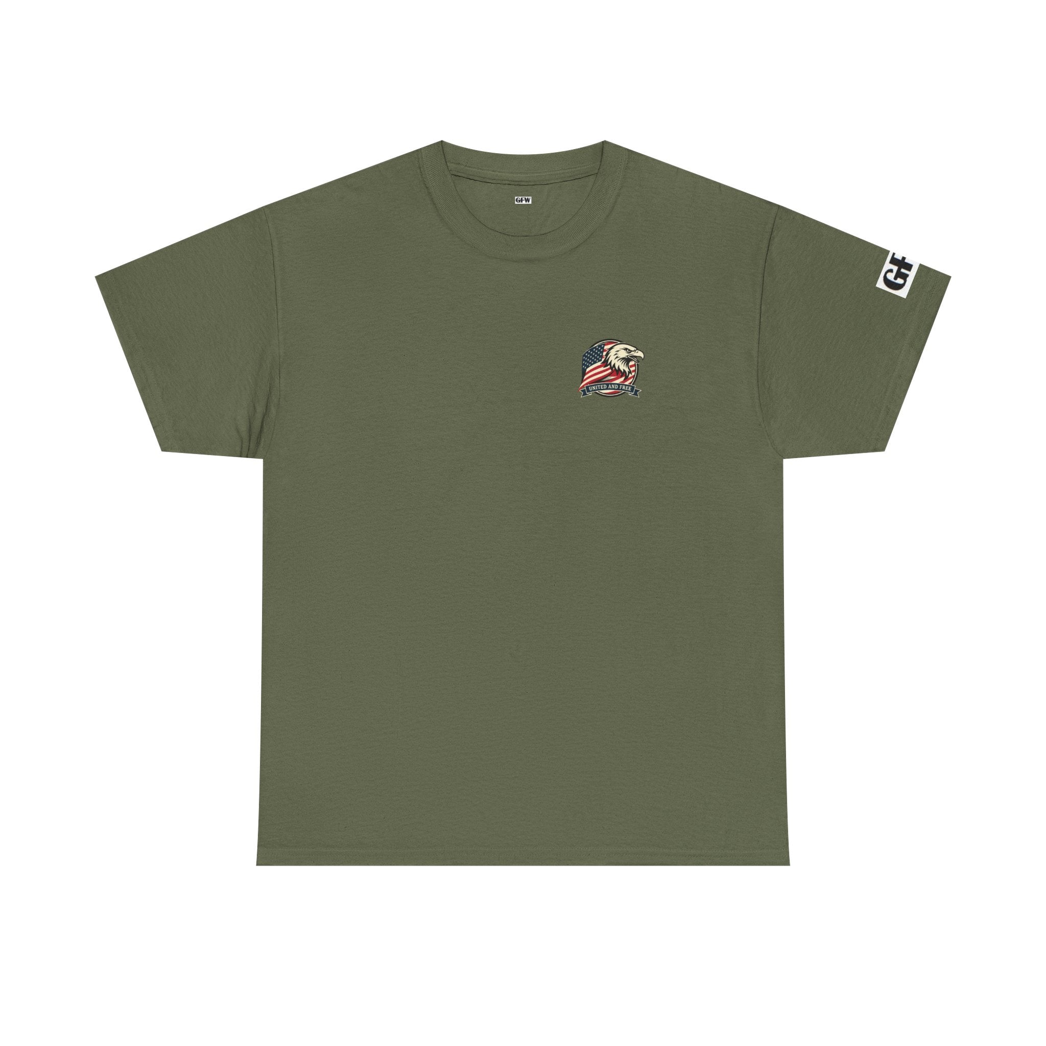 USA Bald Eagle T‑Shirt — "United and Free" Patriotic Tee