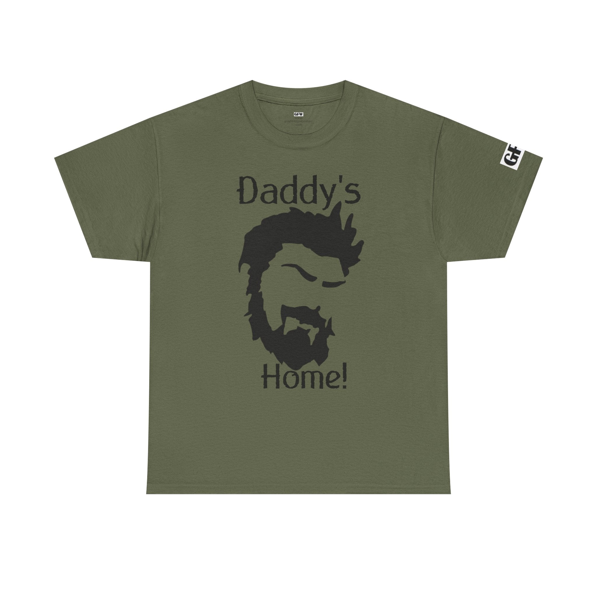 Daddy's Home T-Shirt — Men's Beard Silhouette Father's Day Tee