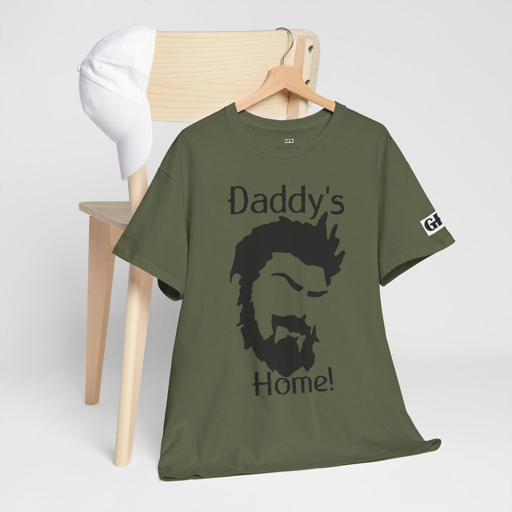 Daddy's Home T-Shirt — Men's Beard Silhouette Father's Day Tee