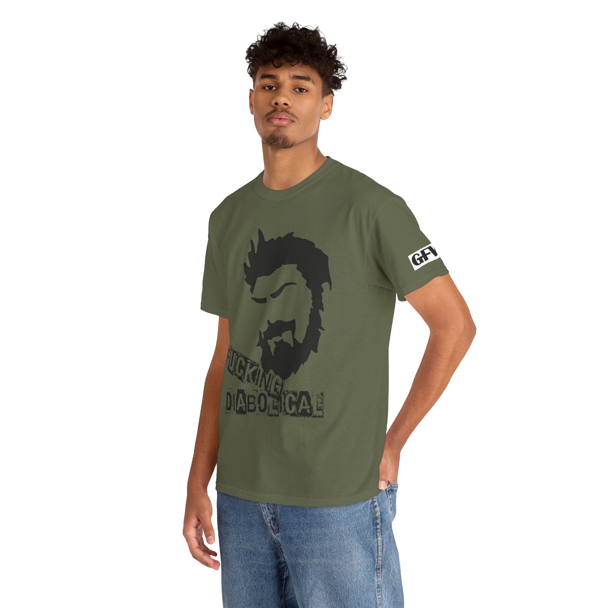 Diabolical Beard Graphic Tee – "Fucking Diabolical" White Cotton Shirt
