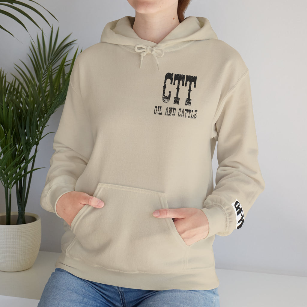 CTT Oil and Cattle Hoodie - Western Oilfield Ranch Sweatshirt