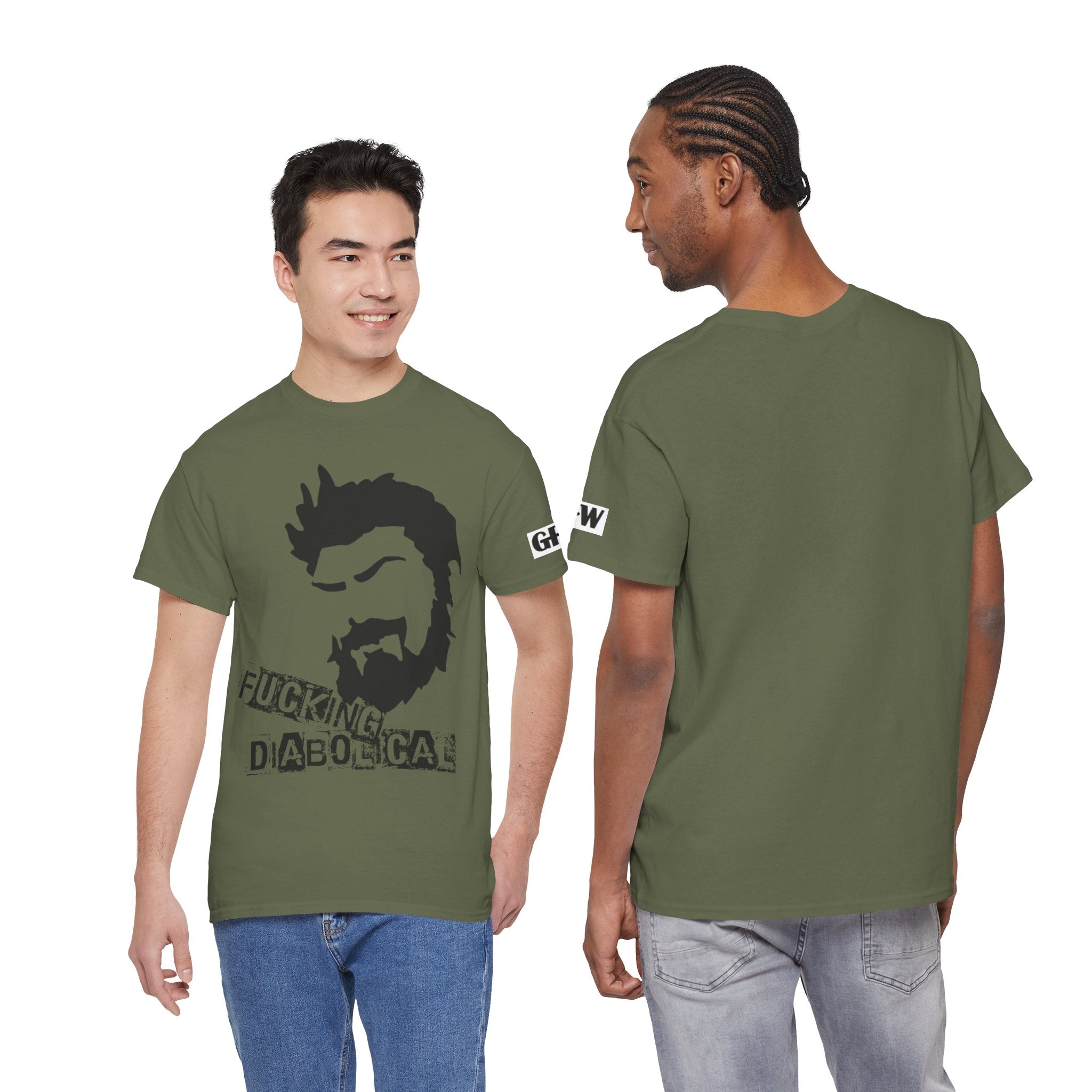 Diabolical Beard Graphic Tee – "Fucking Diabolical" White Cotton Shirt