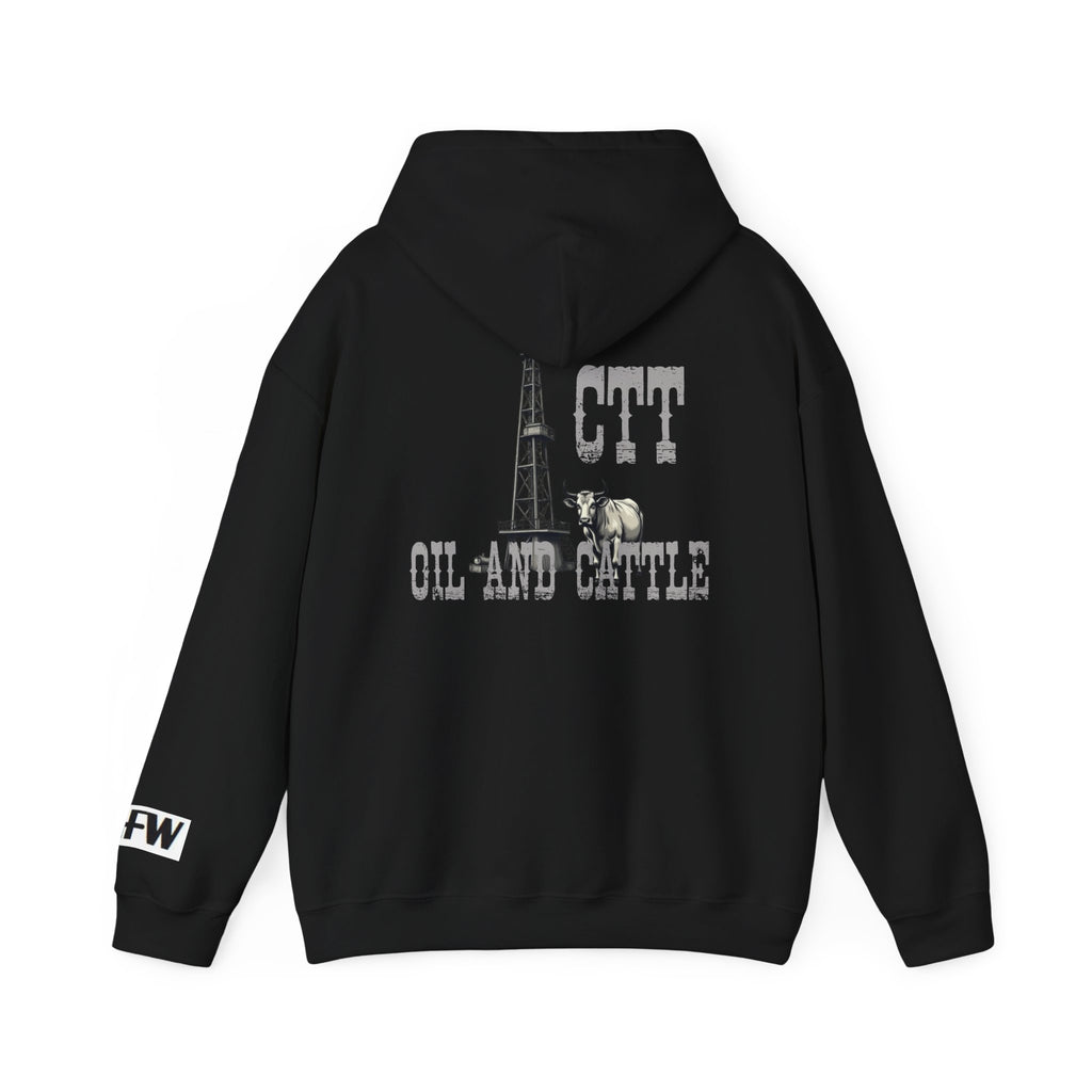 CTT Oil and Cattle Hoodie - Western Oilfield Ranch Sweatshirt