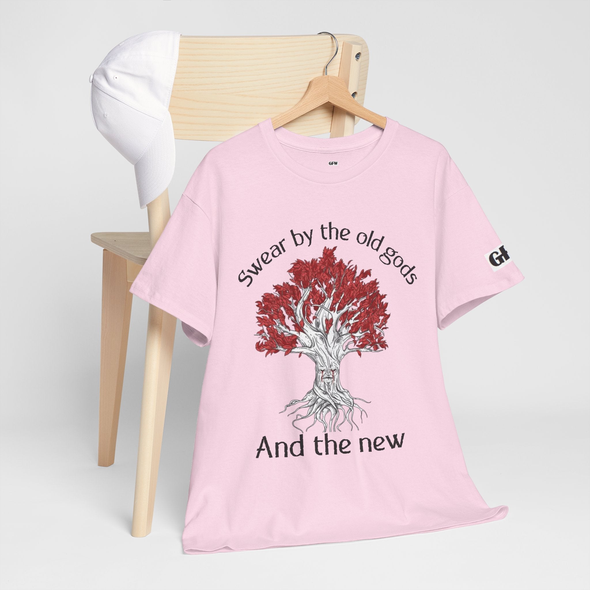 Old Gods & New Tree Tee — "Swear by the old gods and the new" Graphic Shirt