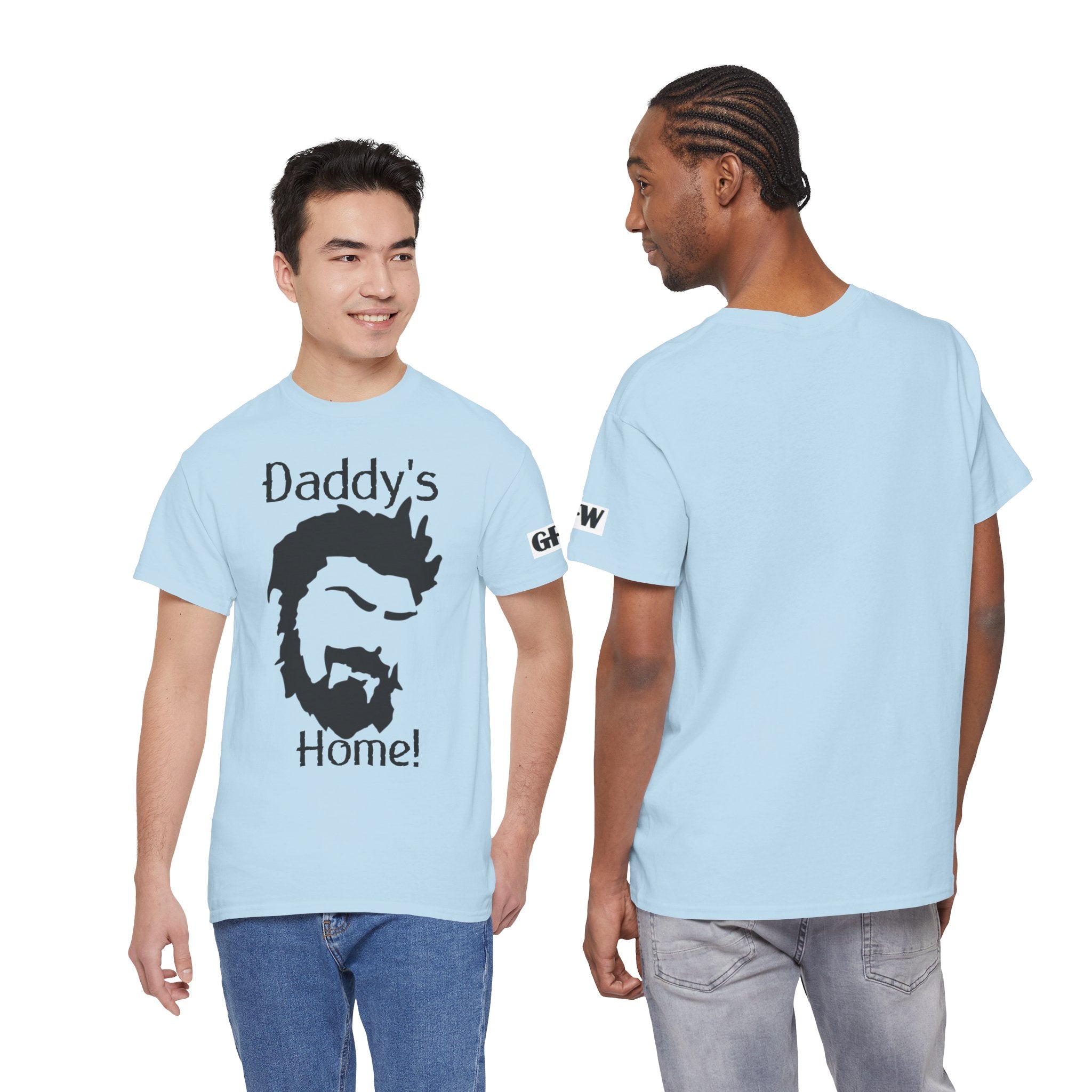 Daddy's Home T-Shirt — Men's Beard Silhouette Father's Day Tee