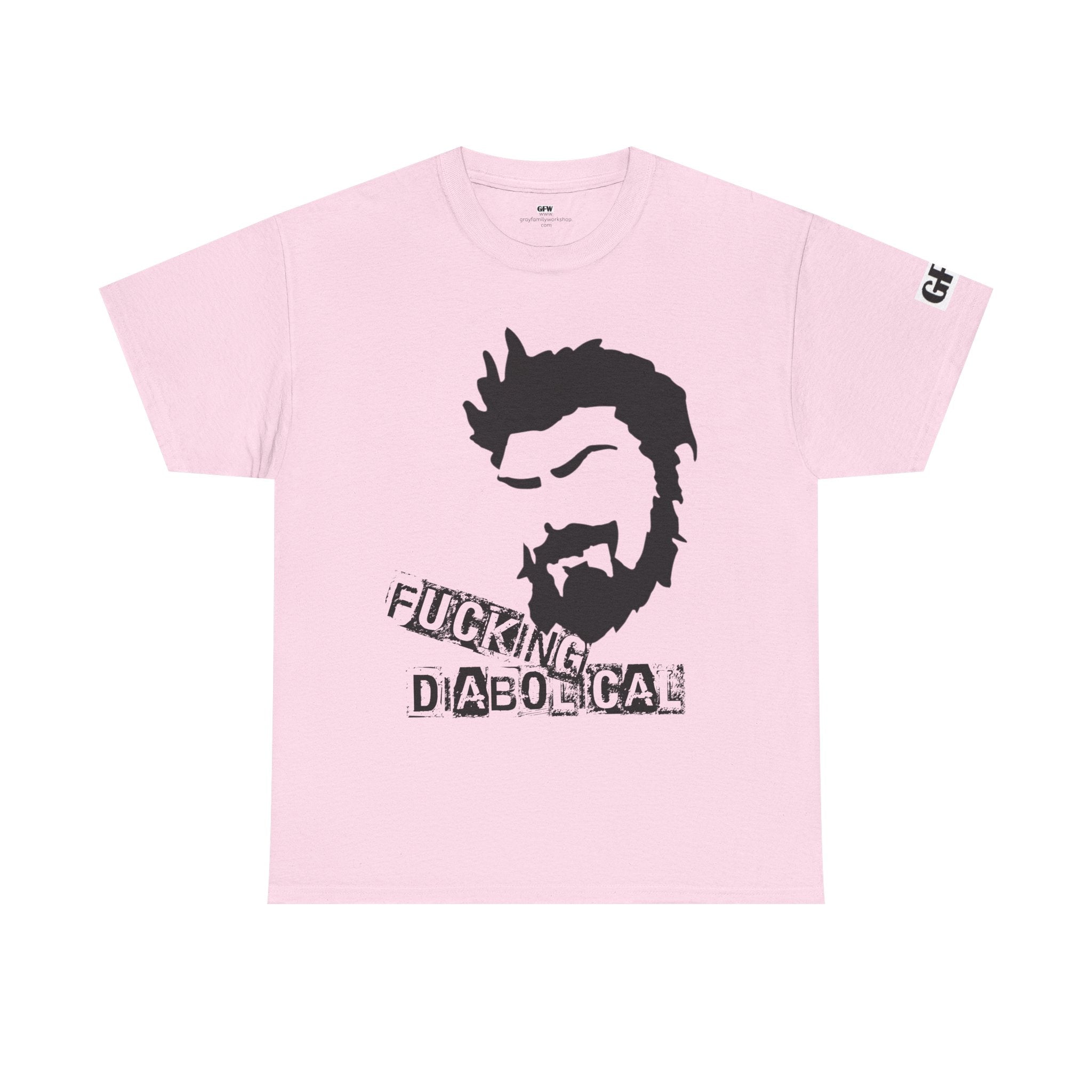 Diabolical Beard Graphic Tee – "Fucking Diabolical" White Cotton Shirt