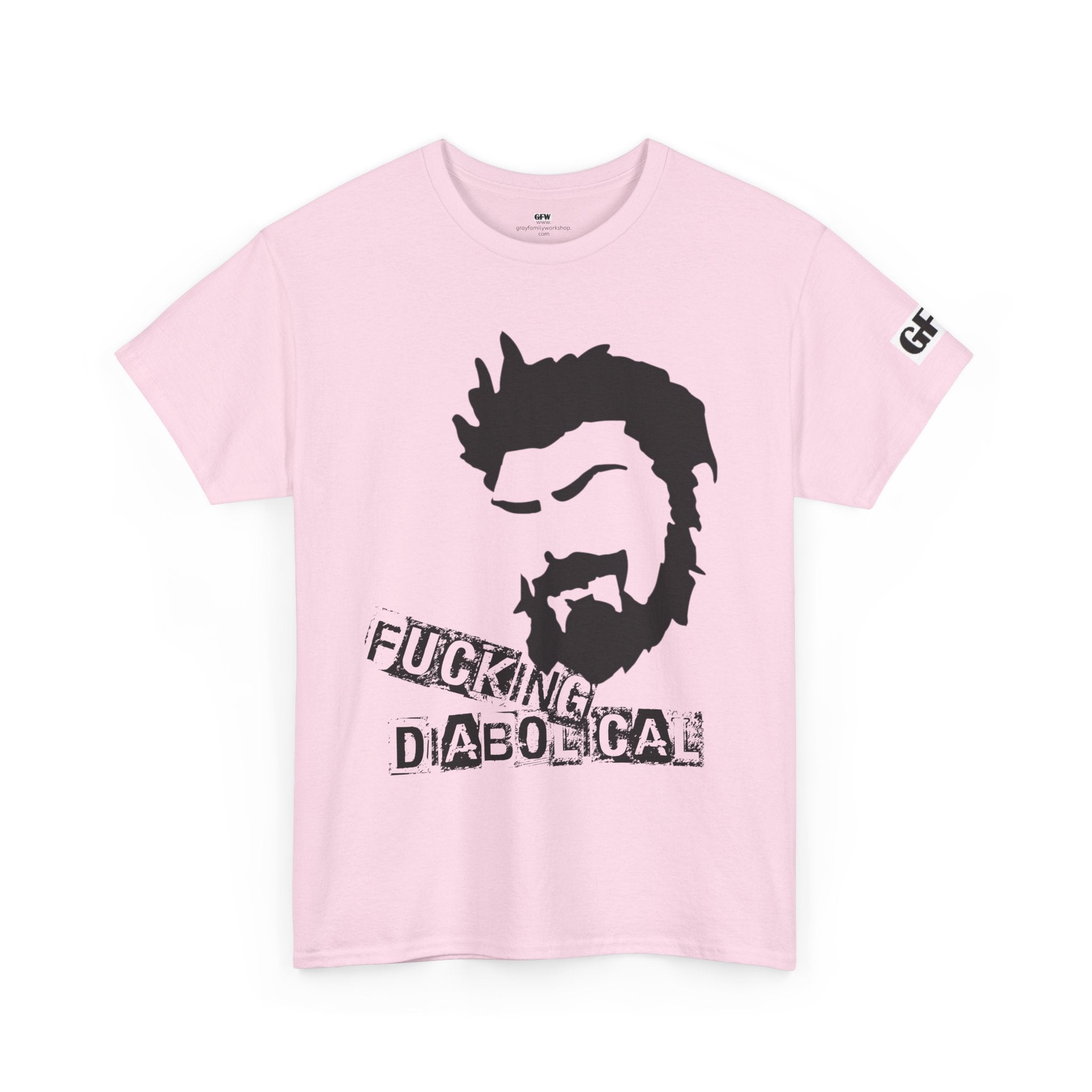 Diabolical Beard Graphic Tee – "Fucking Diabolical" White Cotton Shirt