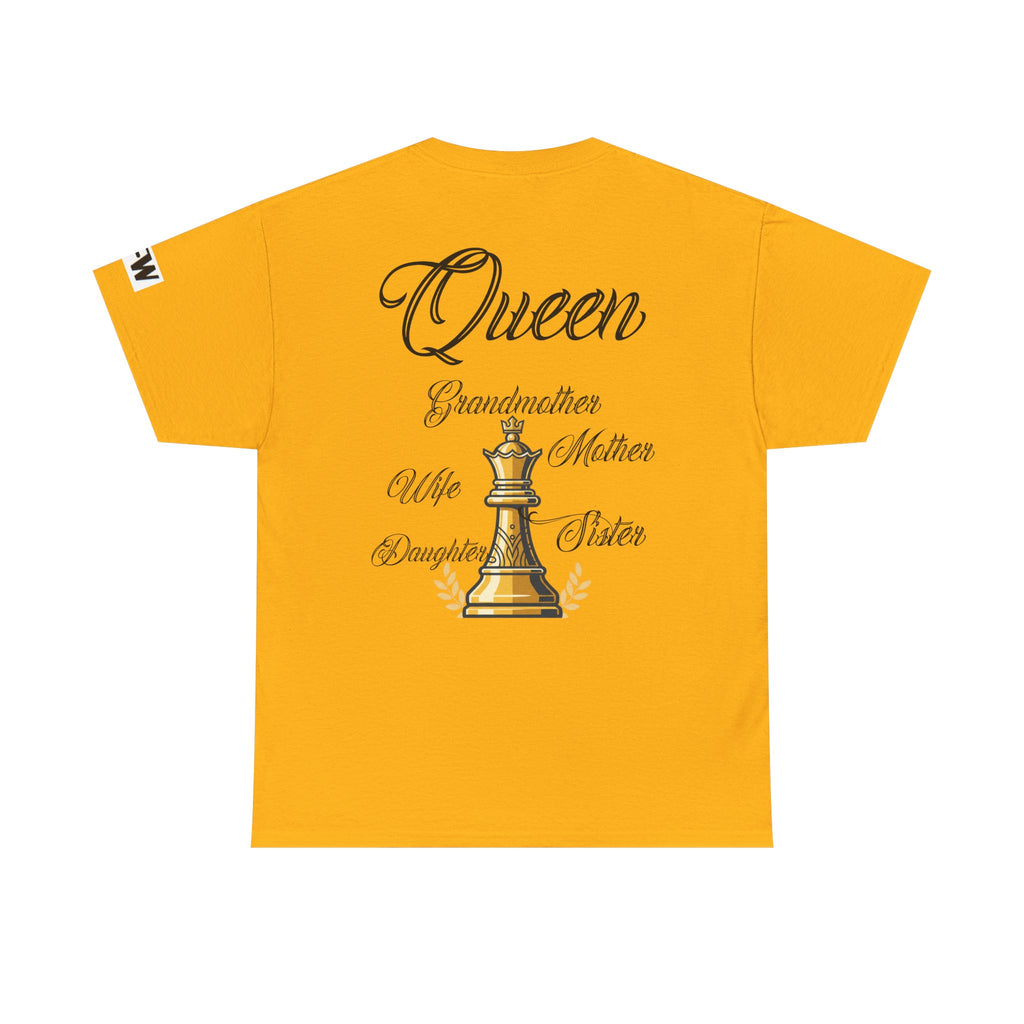 Queen Chess Piece T-Shirt — "Queen" Family Roles Tee (Grandmother, Wife, Mother, Daughter, Sister)
