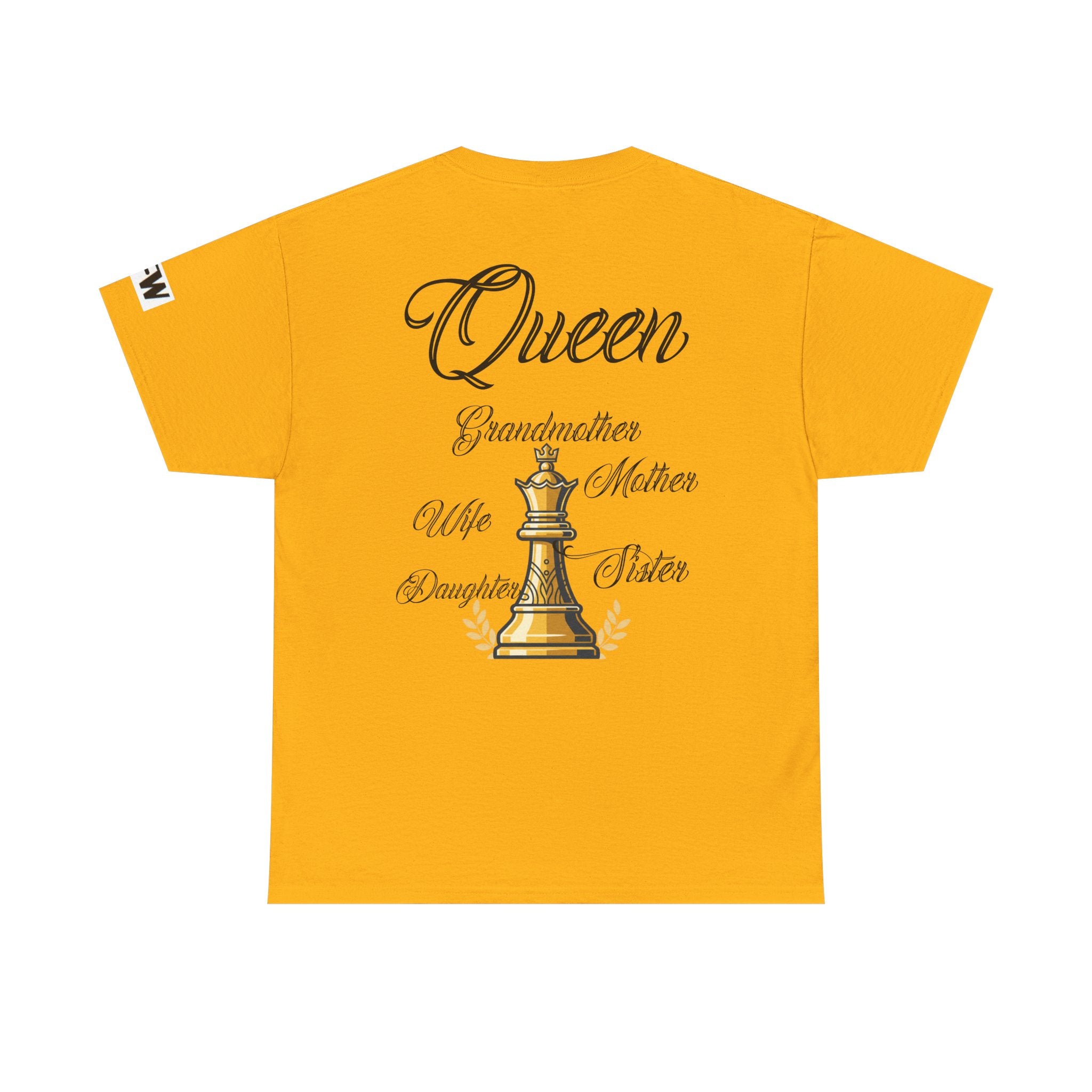 Queen Chess Piece T-Shirt — "Queen" Family Roles Tee (Grandmother, Wife, Mother, Daughter, Sister)