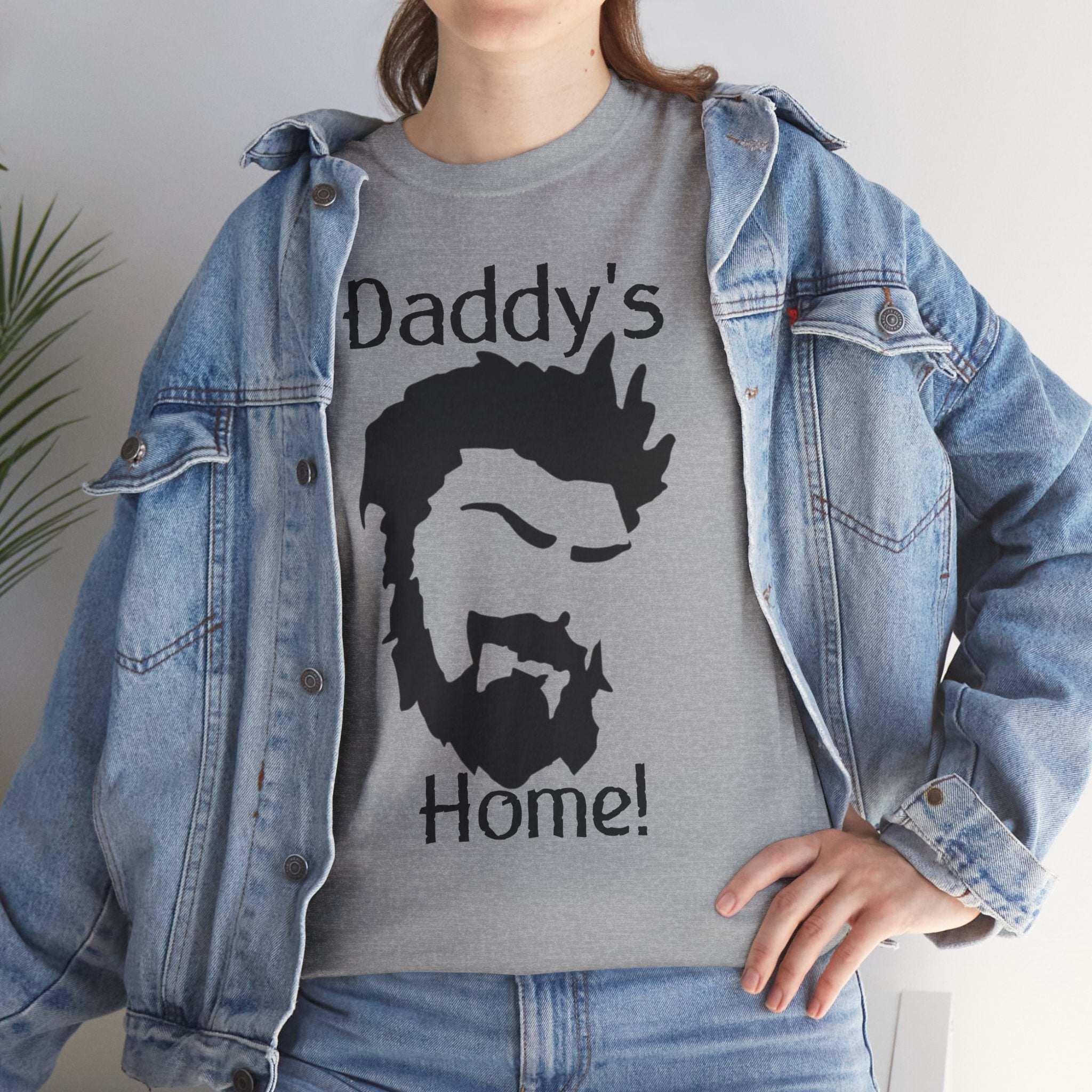Daddy's Home T-Shirt — Men's Beard Silhouette Father's Day Tee