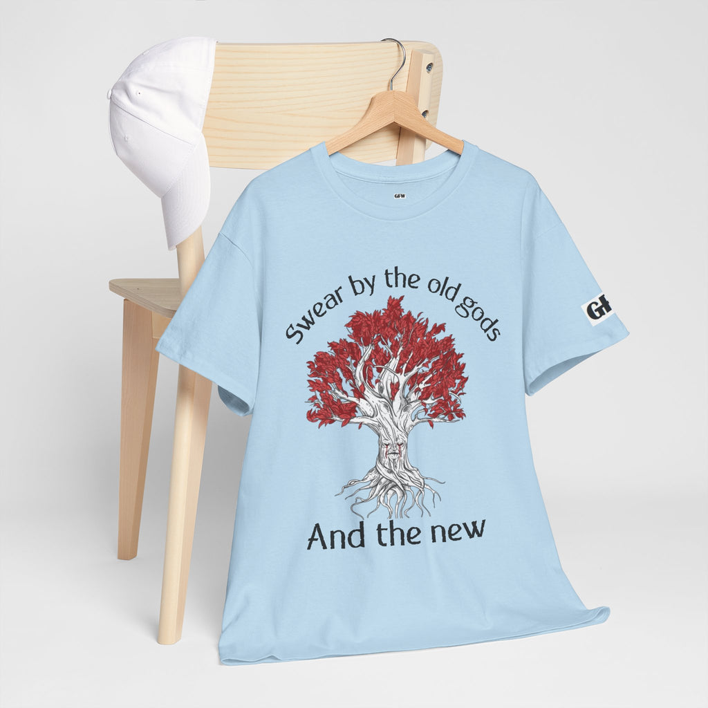 Old Gods & New Tree Tee — "Swear by the old gods and the new" Graphic Shirt