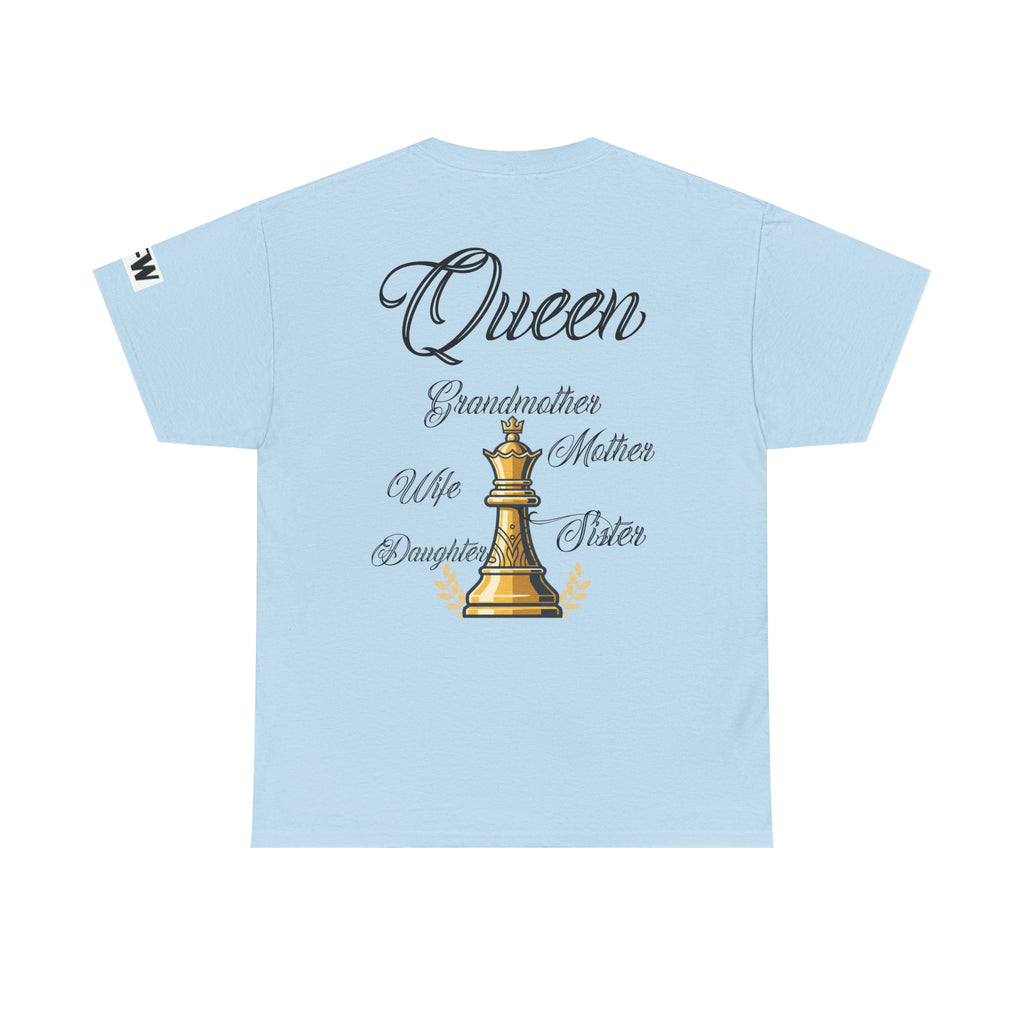 Queen Chess Piece T-Shirt — "Queen" Family Roles Tee (Grandmother, Wife, Mother, Daughter, Sister)