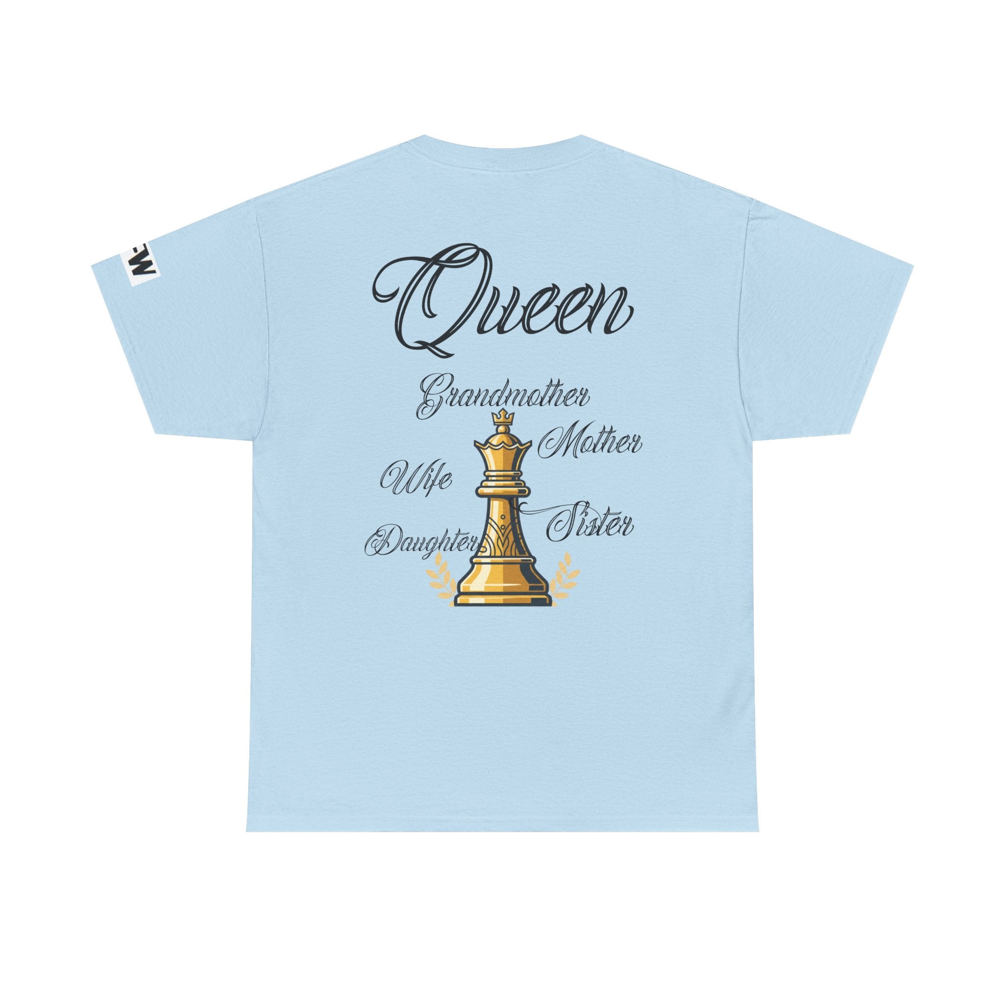 Queen Chess Piece T-Shirt — "Queen" Family Roles Tee (Grandmother, Wife, Mother, Daughter, Sister)