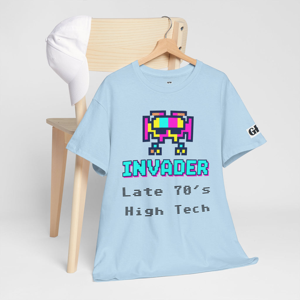 Invader Retro Pixel Tee — "Late 70's High Tech" Vintage Video Game T-Shirt