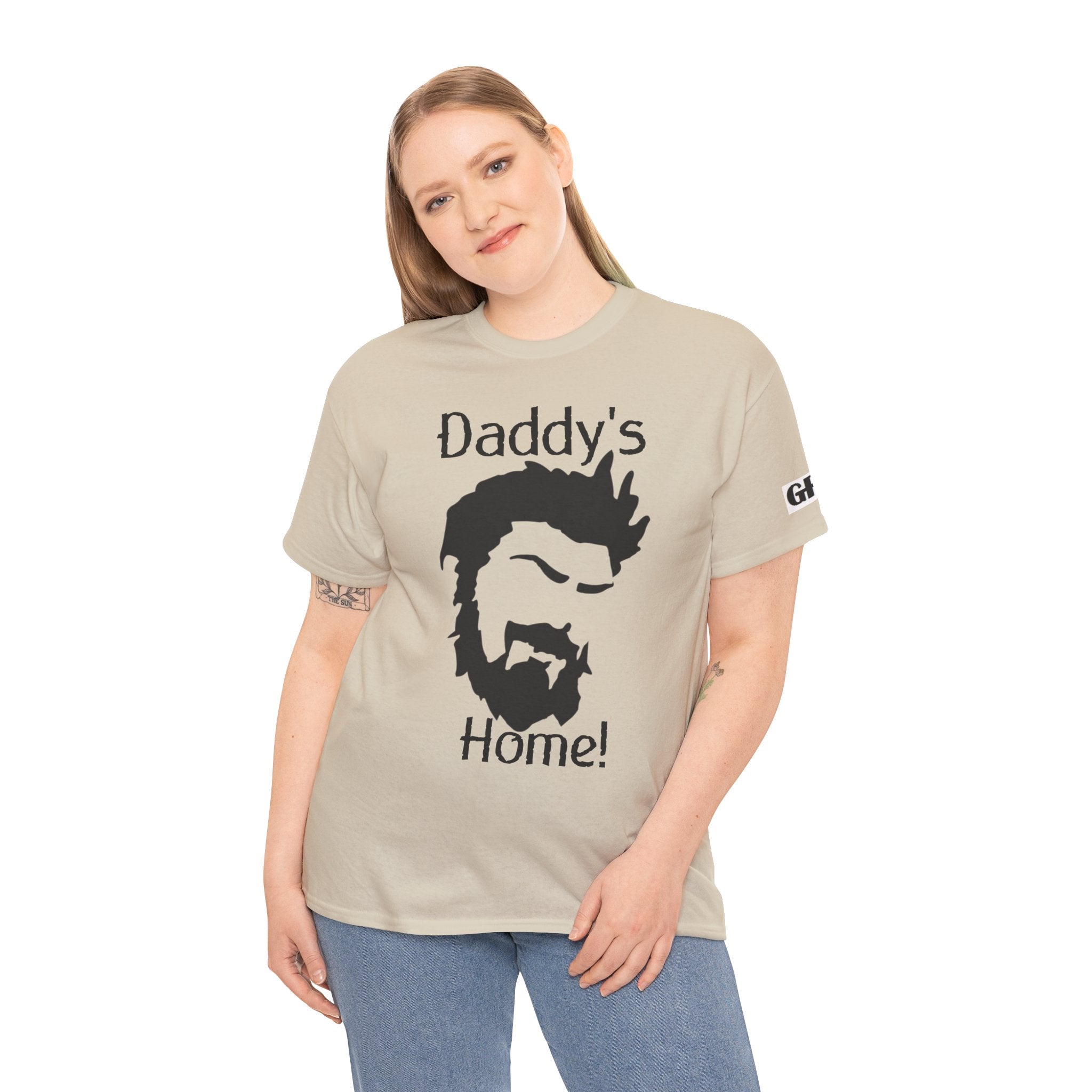 Daddy's Home T-Shirt — Men's Beard Silhouette Father's Day Tee