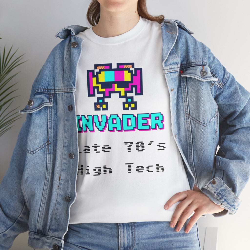 Invader Retro Pixel Tee — "Late 70's High Tech" Vintage Video Game T-Shirt