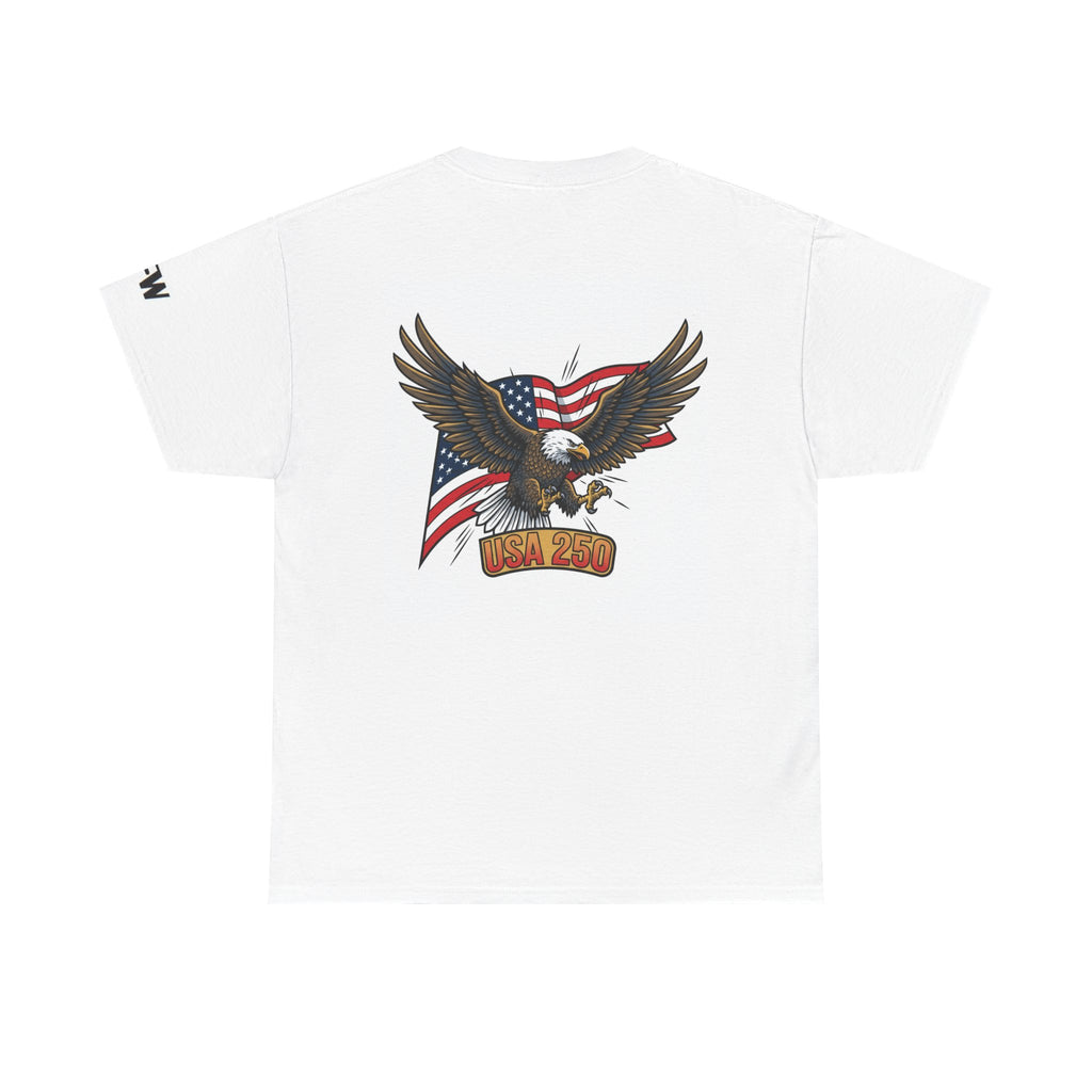 USA 250 Years Young T-Shirt — Patriotic Eagle American Flag Tee