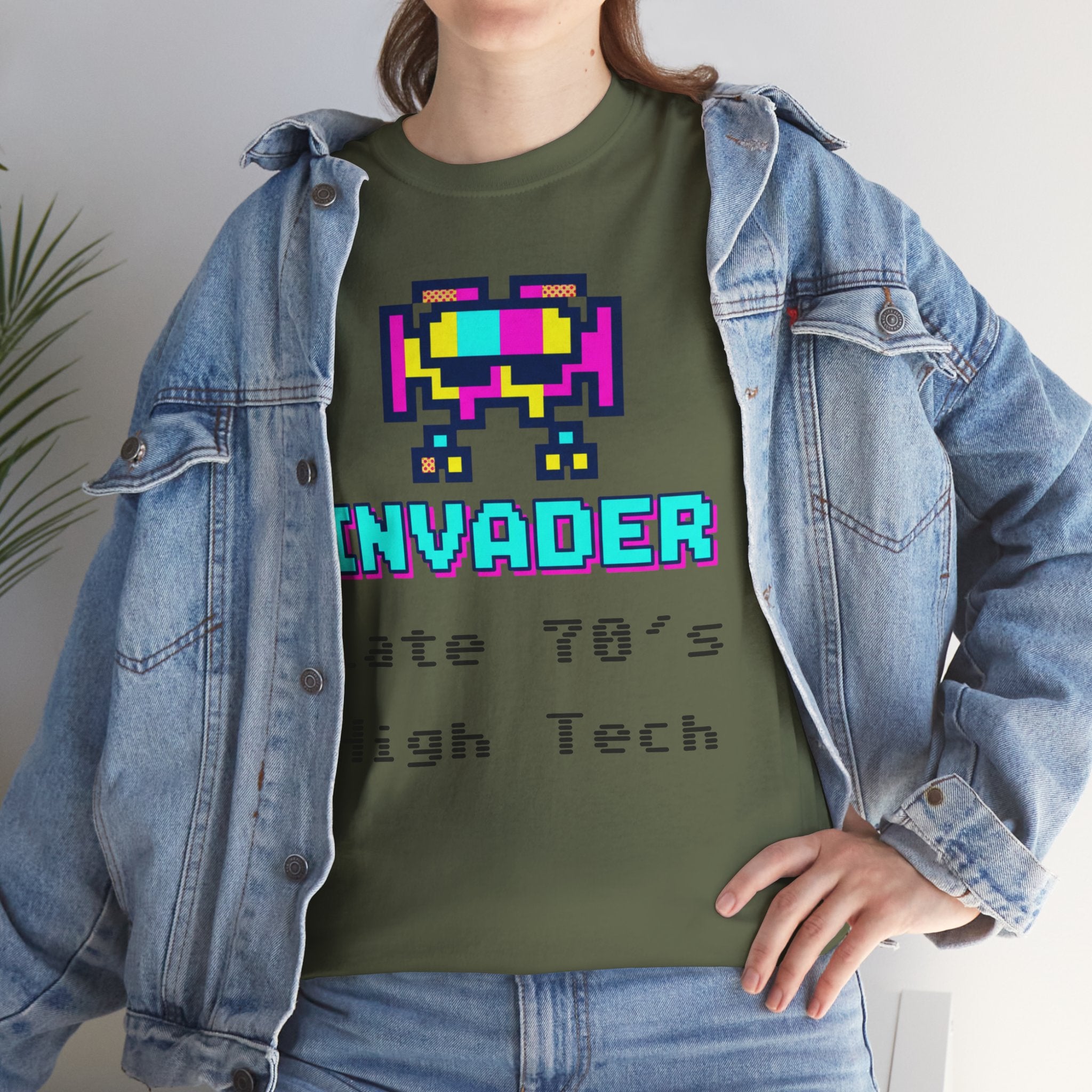 Invader Retro Pixel Tee — "Late 70's High Tech" Vintage Video Game T-Shirt