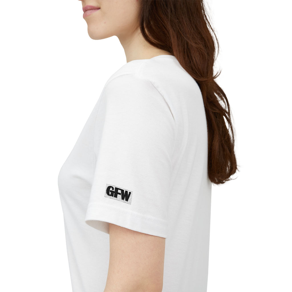 Juicy Culture Graphic Tee — Gothic Script White T-Shirt