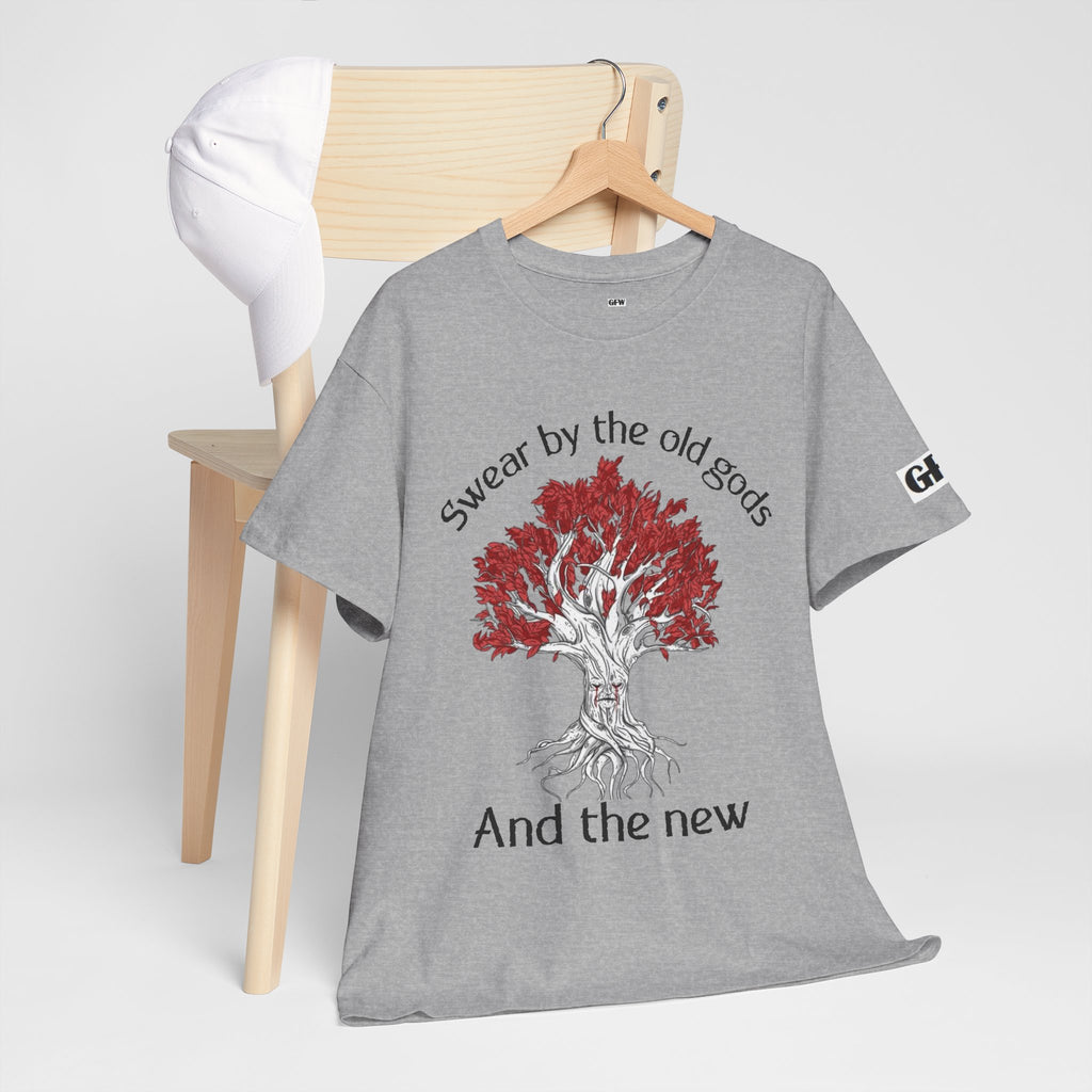Old Gods & New Tree Tee — "Swear by the old gods and the new" Graphic Shirt