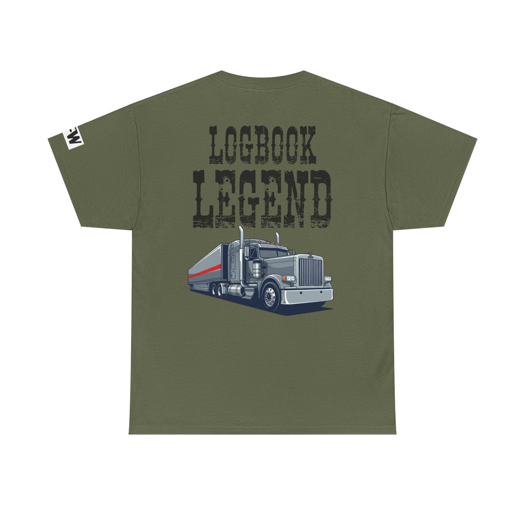 Logbook Legend Trucker Tee — "Logbook Legend" Graphic T-Shirt for Drivers