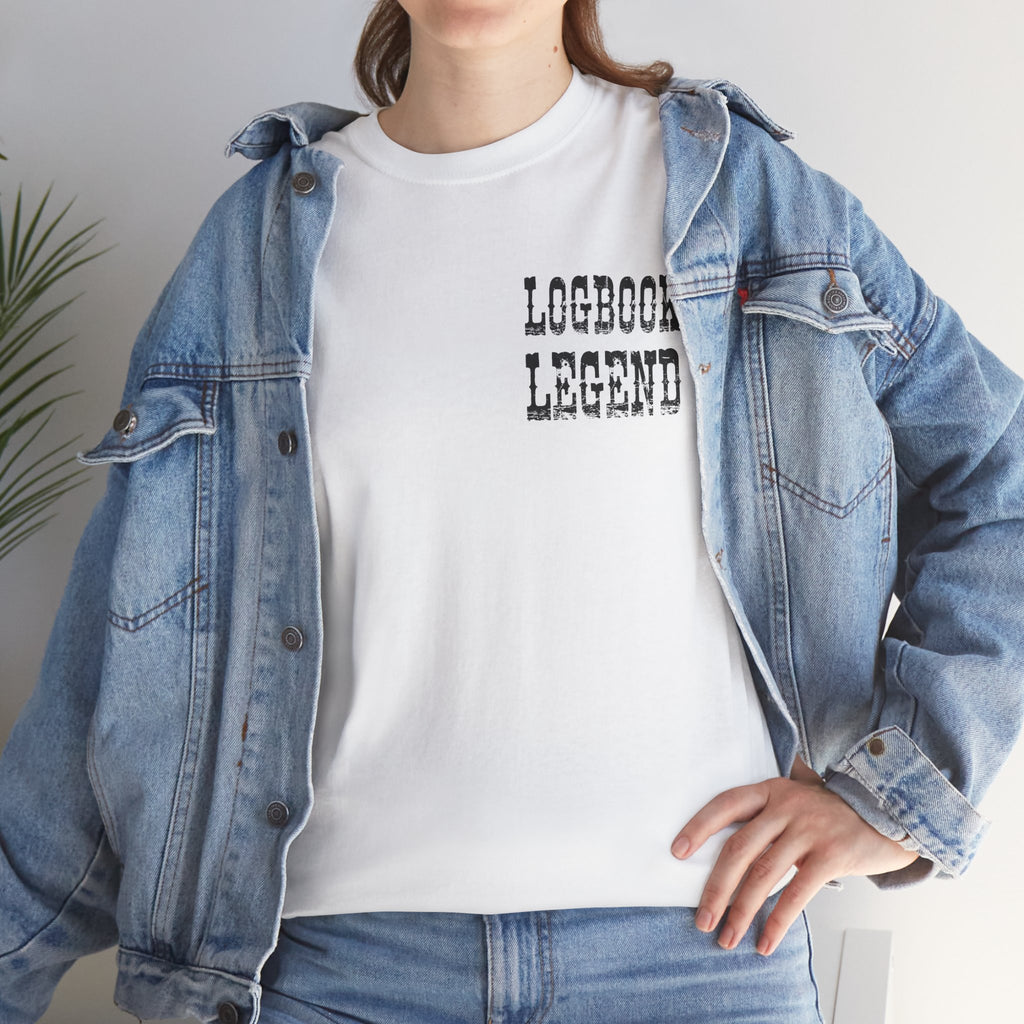 Logbook Legend Trucker Tee — "Logbook Legend" Graphic T-Shirt for Drivers