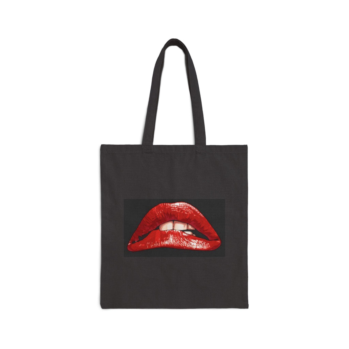 Retro Pop Art Tote Bag — "Oh Behave!" & Red Lips Canvas Shopper
