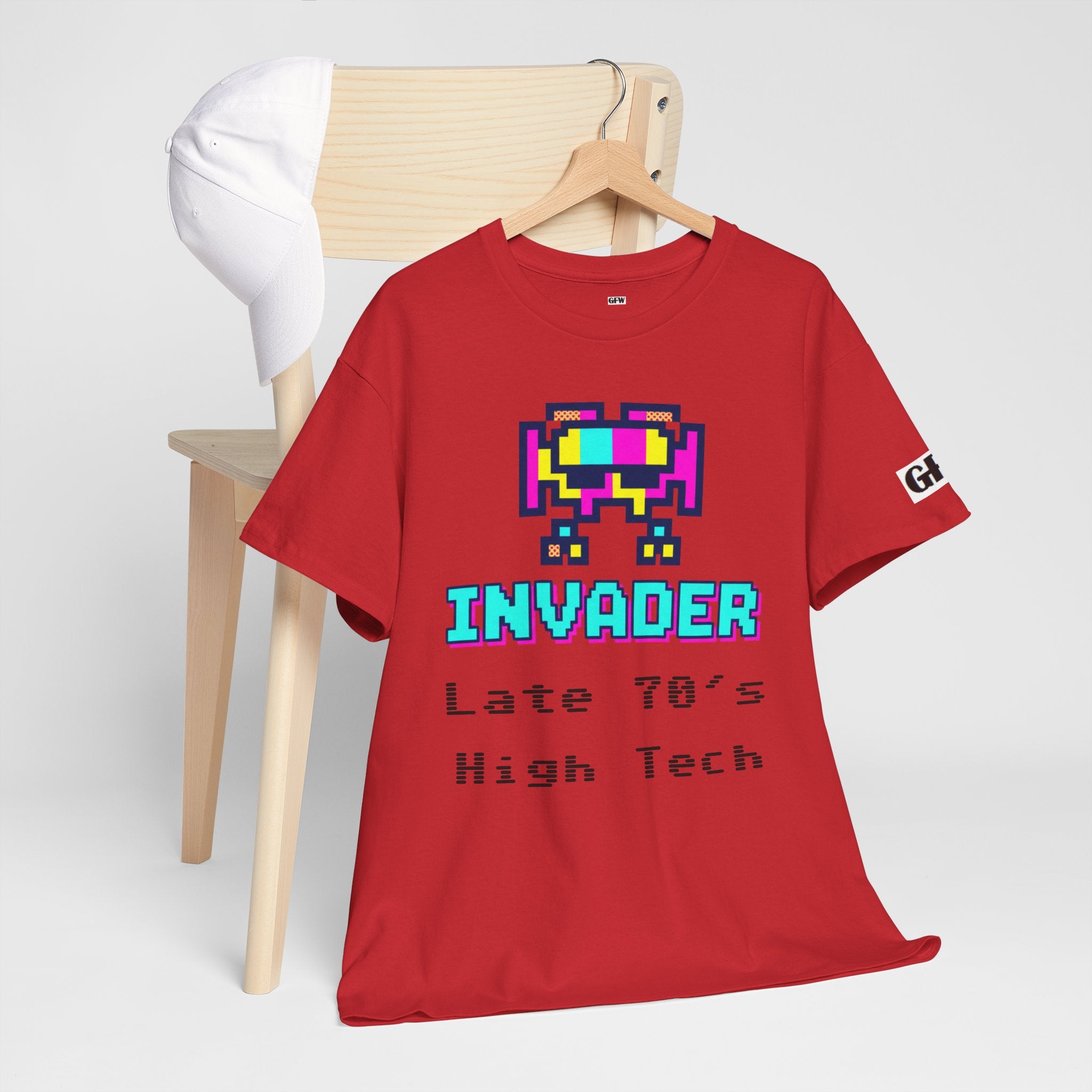 Invader Retro Pixel Tee — "Late 70's High Tech" Vintage Video Game T-Shirt