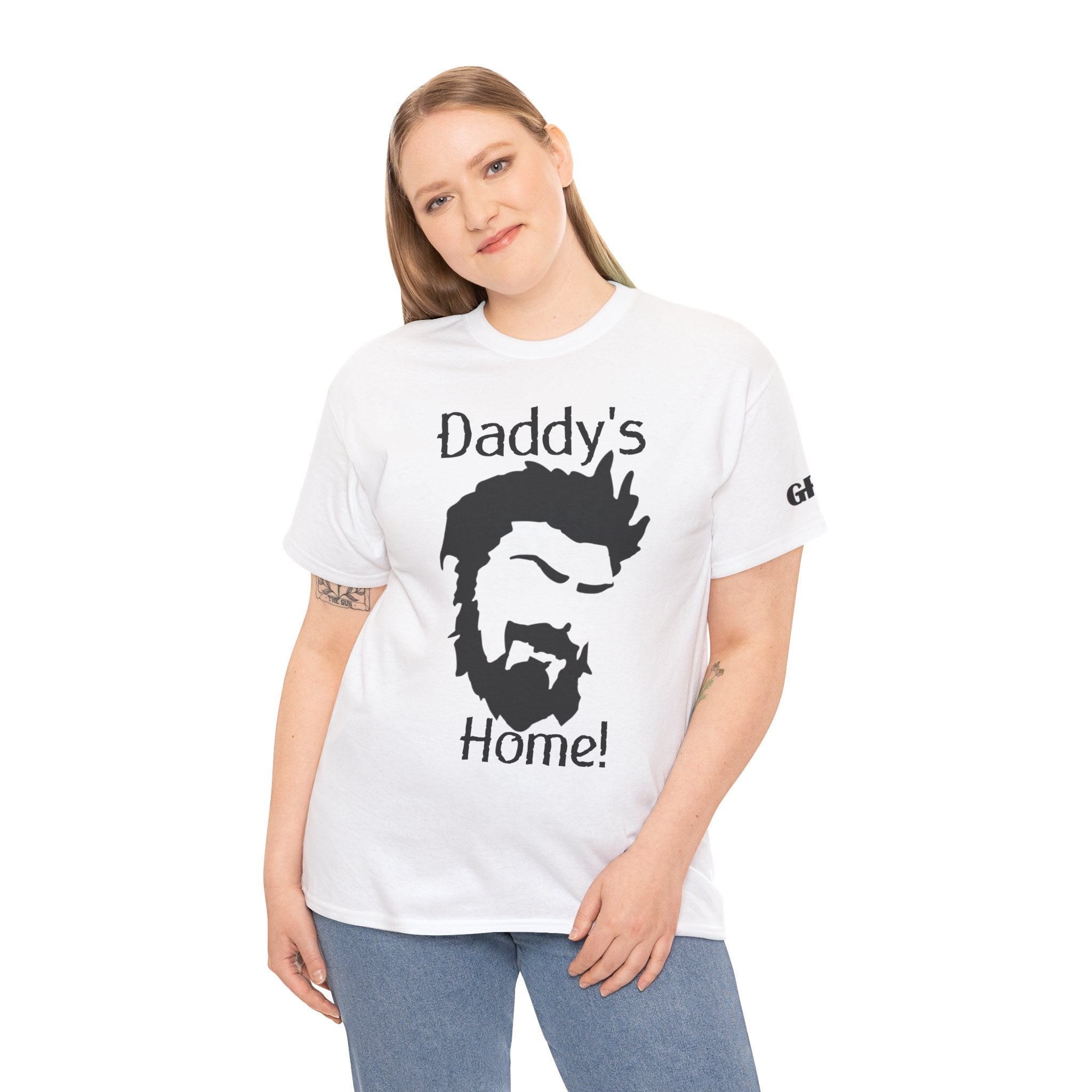 Daddy's Home T-Shirt — Men's Beard Silhouette Father's Day Tee