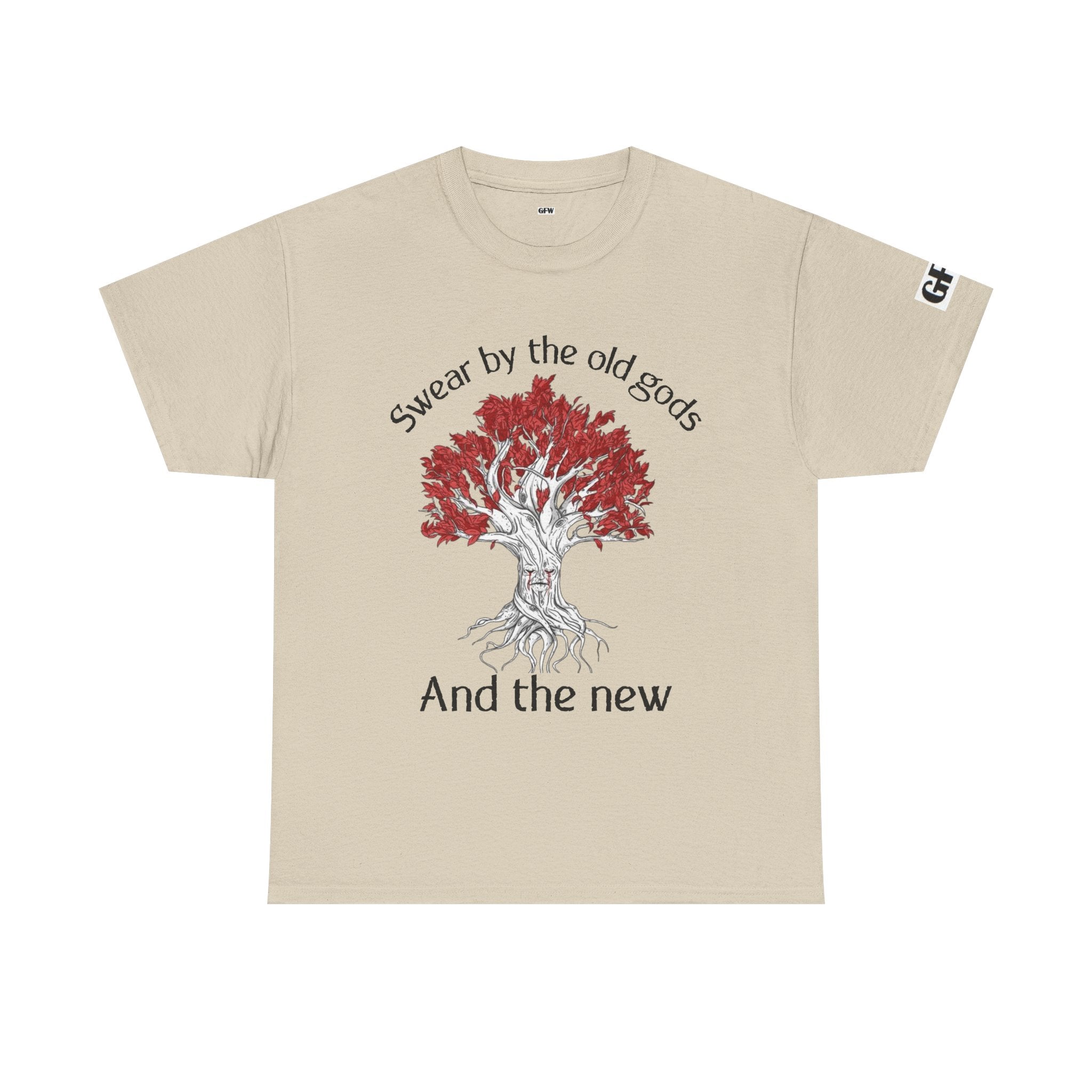 Old Gods & New Tree Tee — "Swear by the old gods and the new" Graphic Shirt