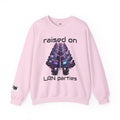 LAN Party Sweatshirt — "Raised on LAN Parties" Crewneck with Backside LAN Checklist